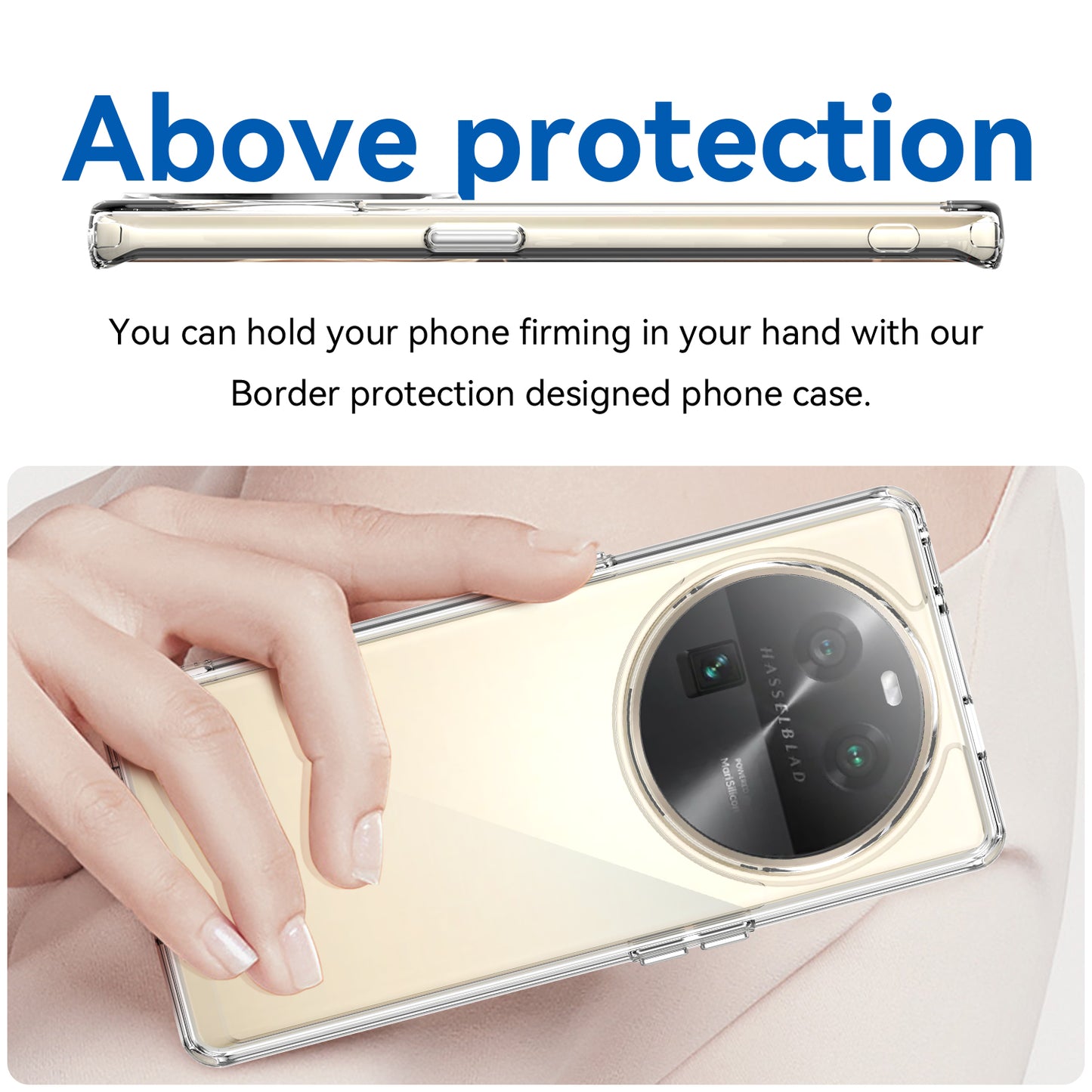 For Oppo Find X6 Shockproof Mobile Phone Case TPU+Acrylic Phone Shell Anti-Scratch Protective Cover