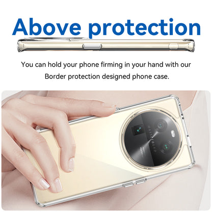 For Oppo Find X6 Shockproof Mobile Phone Case TPU+Acrylic Phone Shell Anti-Scratch Protective Cover