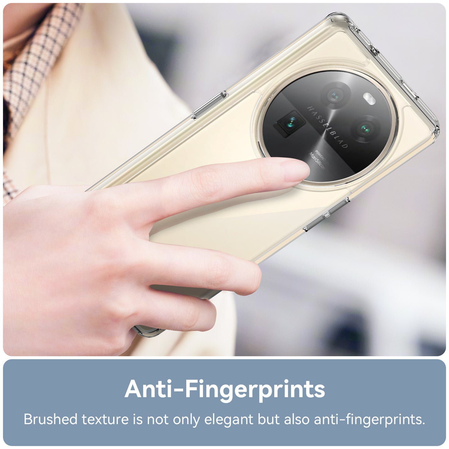 For Oppo Find X6 Shockproof Mobile Phone Case TPU+Acrylic Phone Shell Anti-Scratch Protective Cover