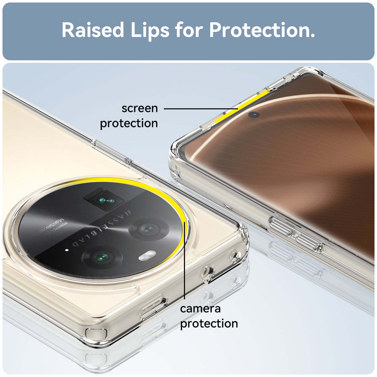 For Oppo Find X6 Shockproof Mobile Phone Case TPU+Acrylic Phone Shell Anti-Scratch Protective Cover