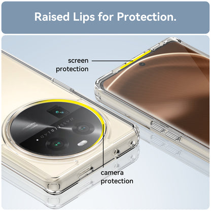 For Oppo Find X6 Shockproof Mobile Phone Case TPU+Acrylic Phone Shell Anti-Scratch Protective Cover