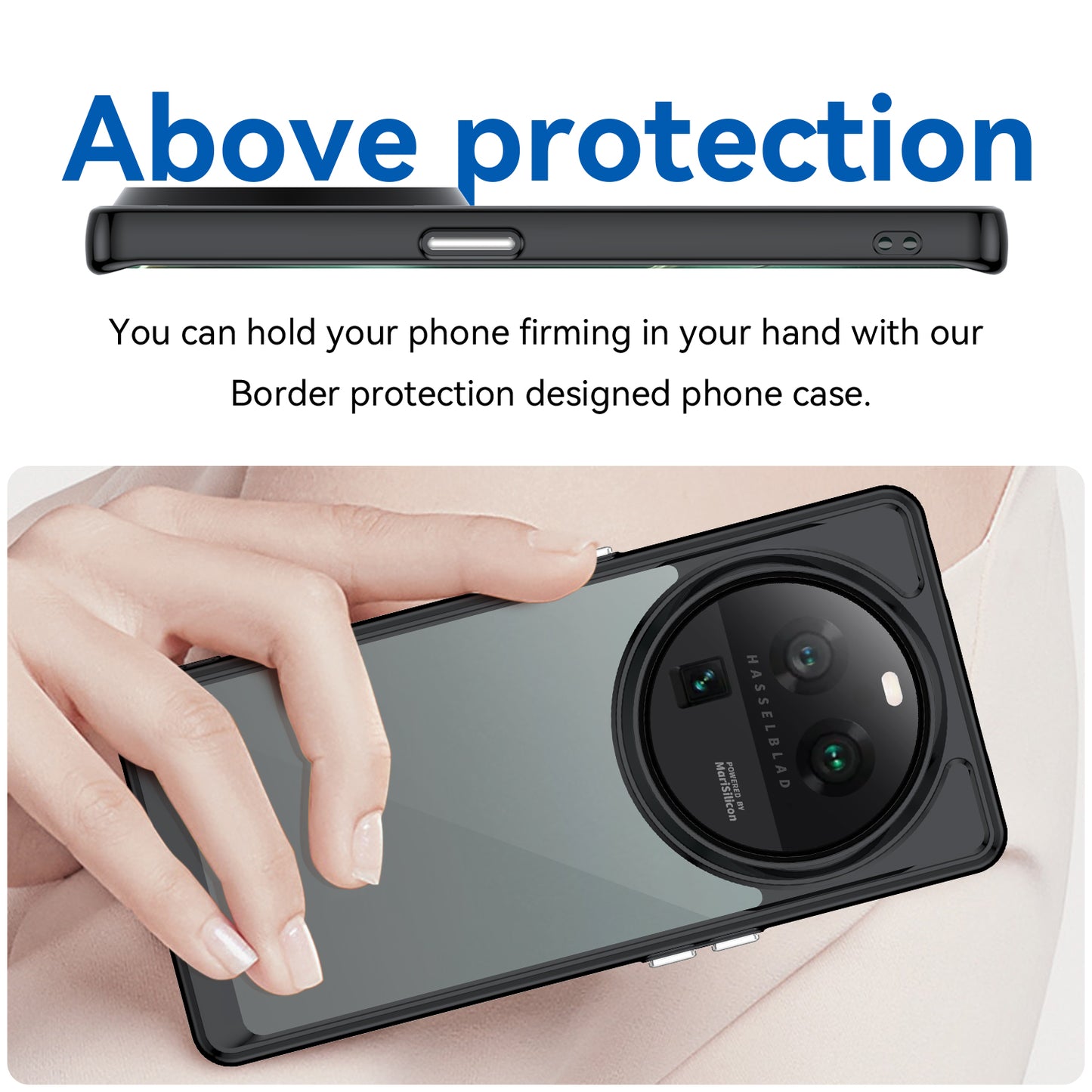 Cell Phone Cover for Oppo Find X6 Pro , Dustproof TPU+Acrylic Phone Case Protective Shell