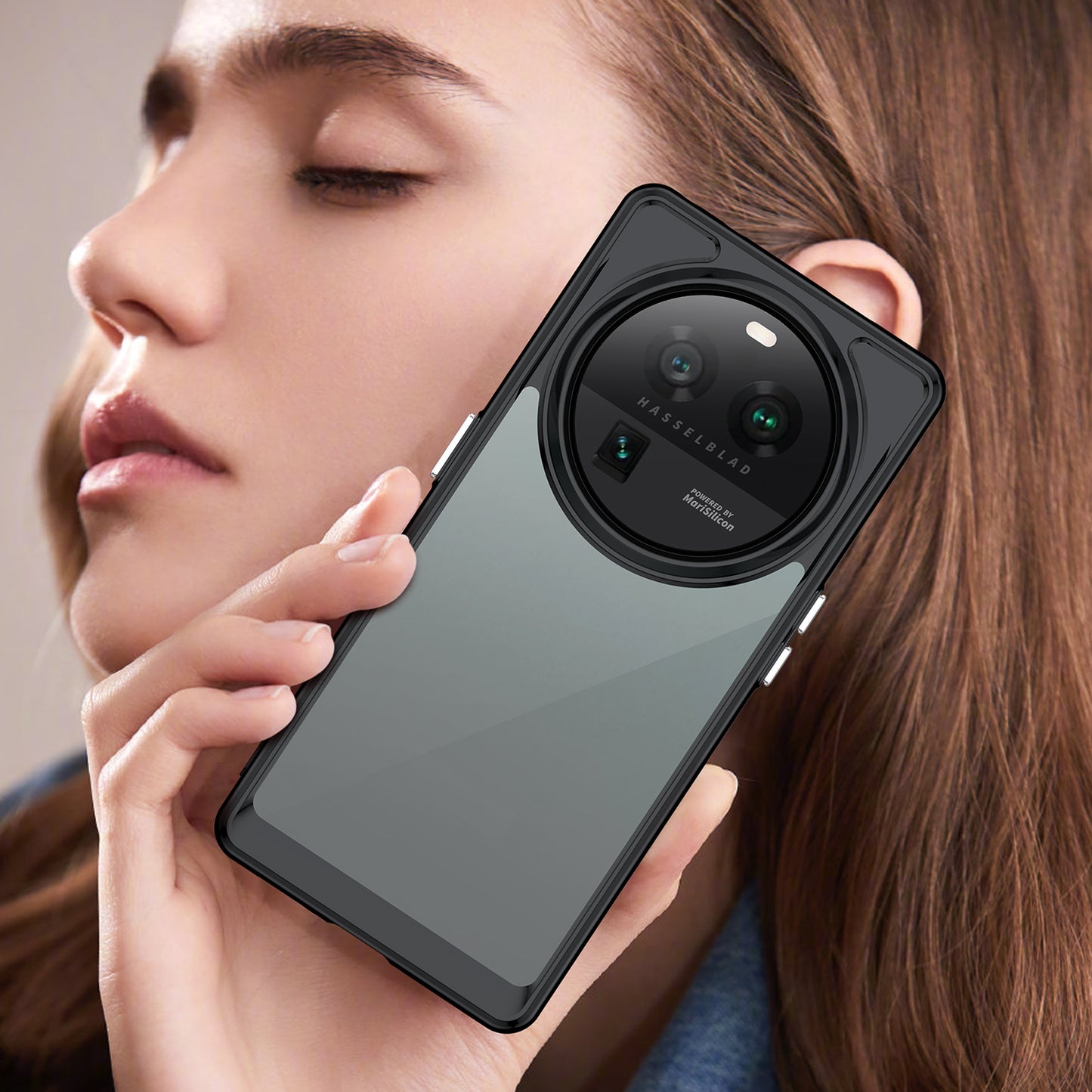 Cell Phone Cover for Oppo Find X6 Pro , Dustproof TPU+Acrylic Phone Case Protective Shell