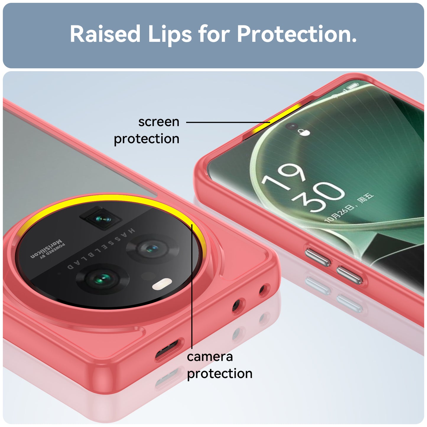 Cell Phone Cover for Oppo Find X6 Pro , Dustproof TPU+Acrylic Phone Case Protective Shell