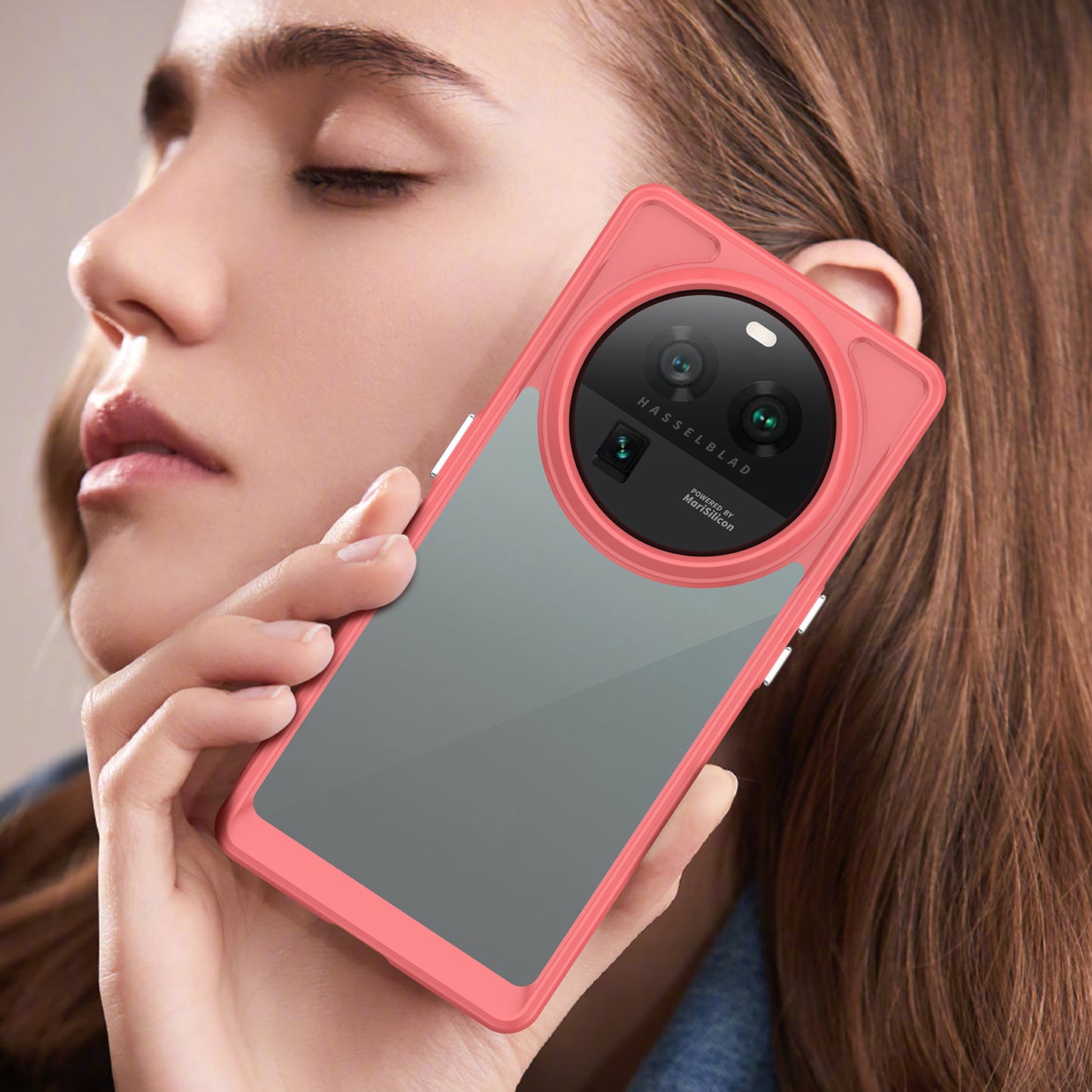 Cell Phone Cover for Oppo Find X6 Pro , Dustproof TPU+Acrylic Phone Case Protective Shell