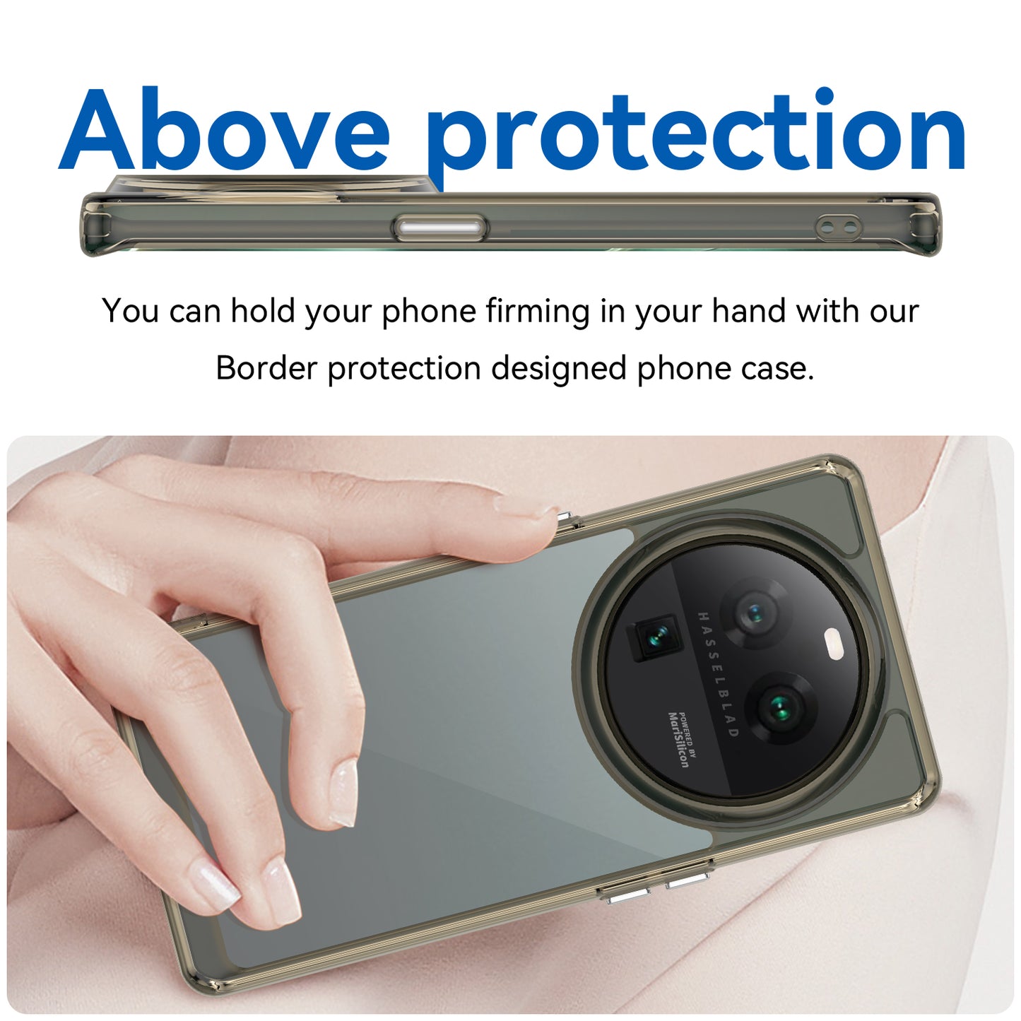 Cell Phone Cover for Oppo Find X6 Pro , Dustproof TPU+Acrylic Phone Case Protective Shell