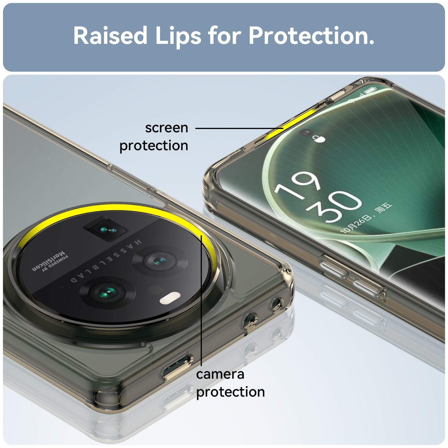 Cell Phone Cover for Oppo Find X6 Pro , Dustproof TPU+Acrylic Phone Case Protective Shell