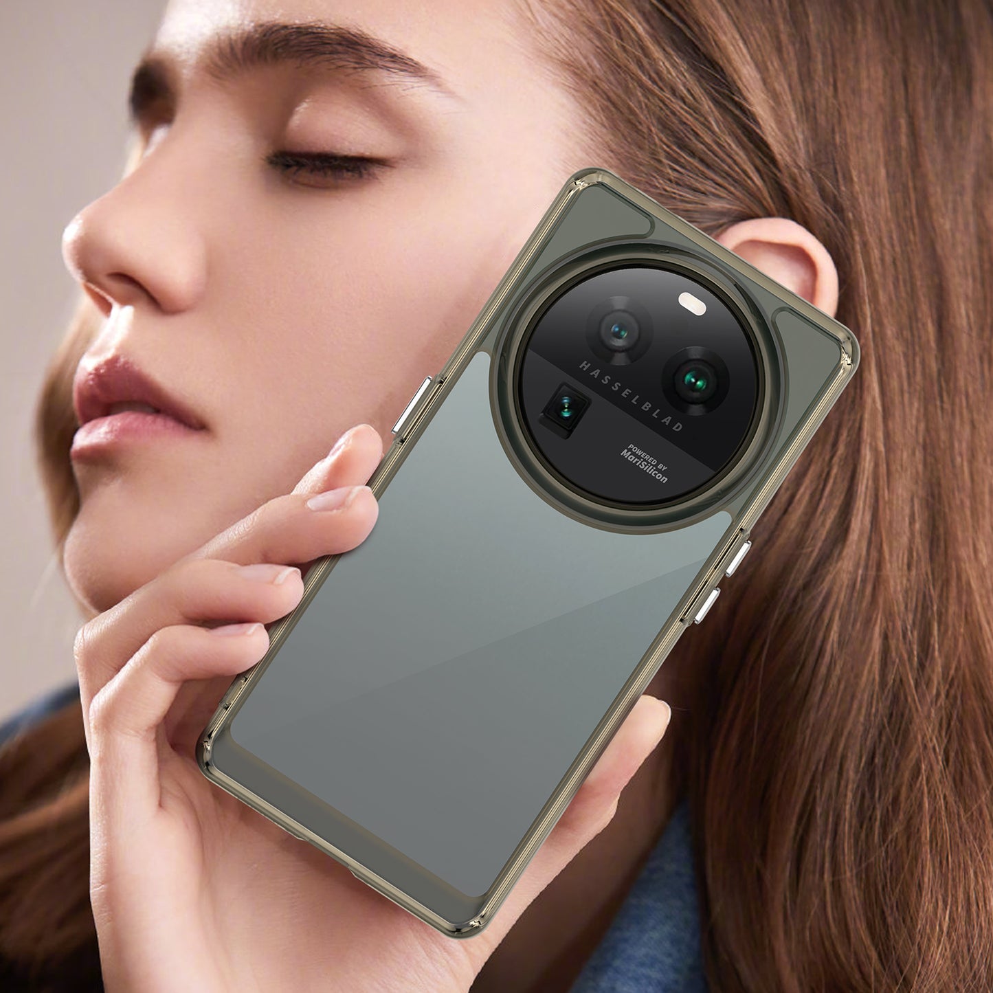 Cell Phone Cover for Oppo Find X6 Pro , Dustproof TPU+Acrylic Phone Case Protective Shell