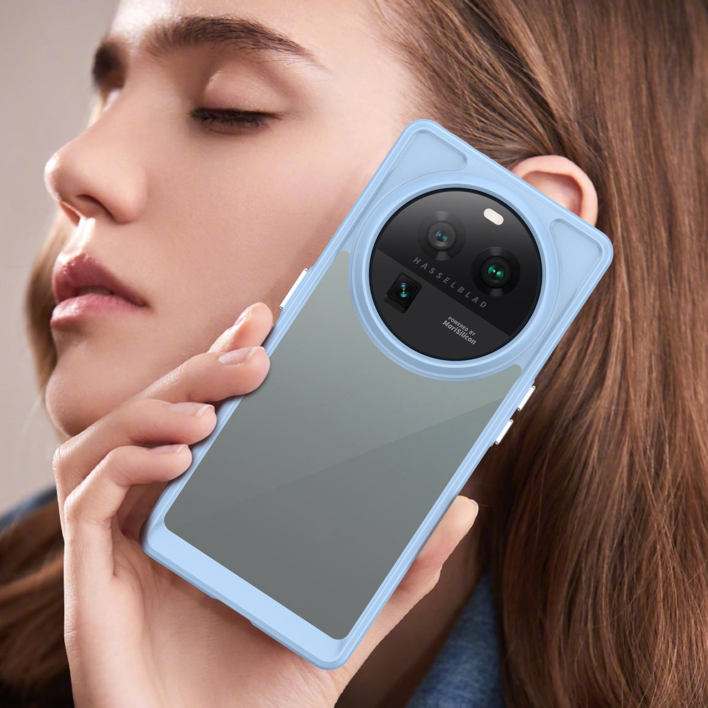 Cell Phone Cover for Oppo Find X6 Pro , Dustproof TPU+Acrylic Phone Case Protective Shell