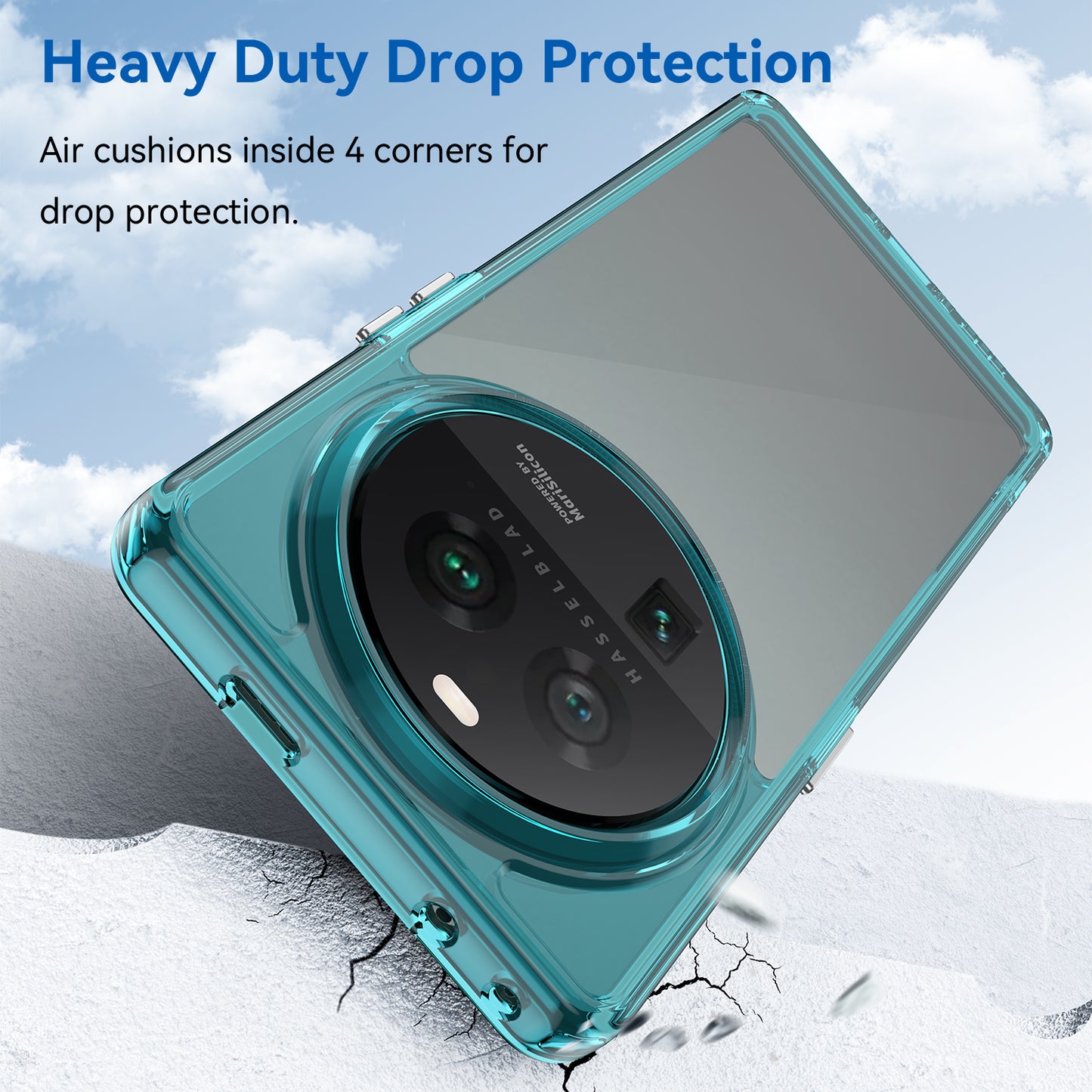 Cell Phone Cover for Oppo Find X6 Pro , Dustproof TPU+Acrylic Phone Case Protective Shell