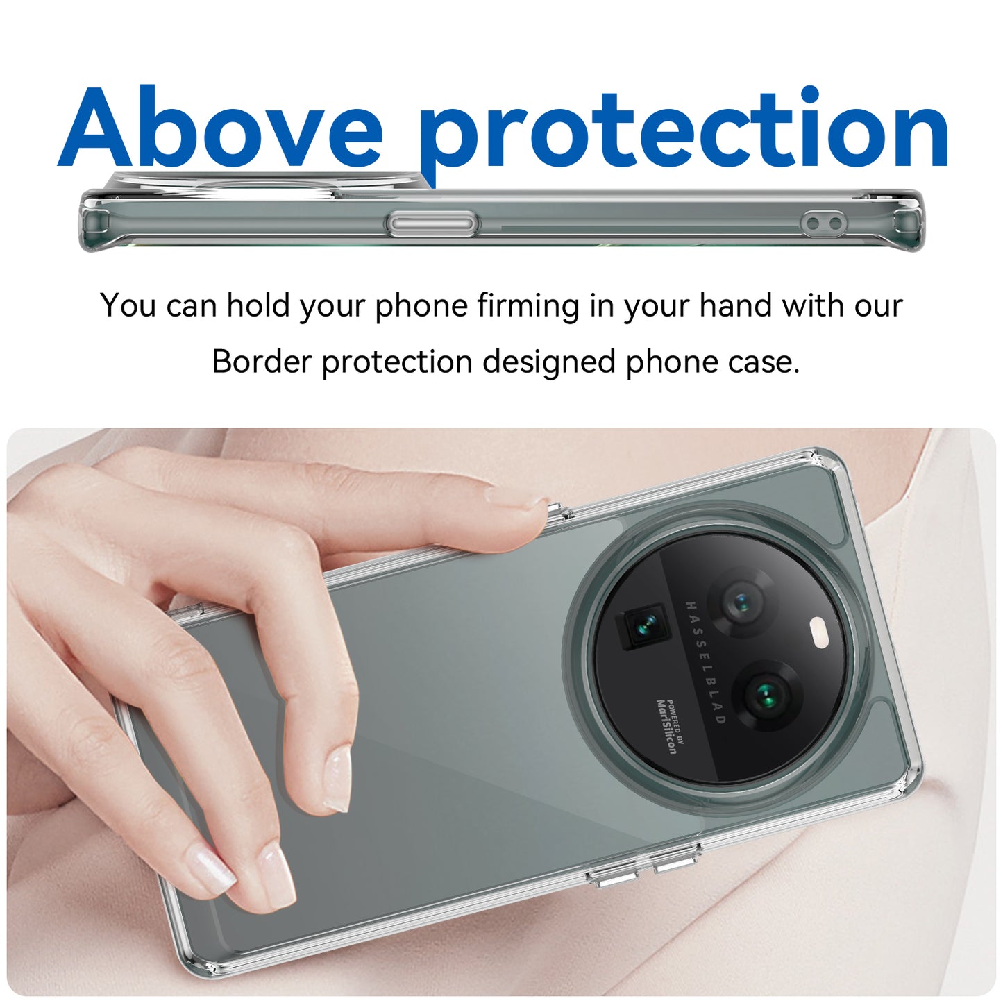 Cell Phone Cover for Oppo Find X6 Pro , Dustproof TPU+Acrylic Phone Case Protective Shell