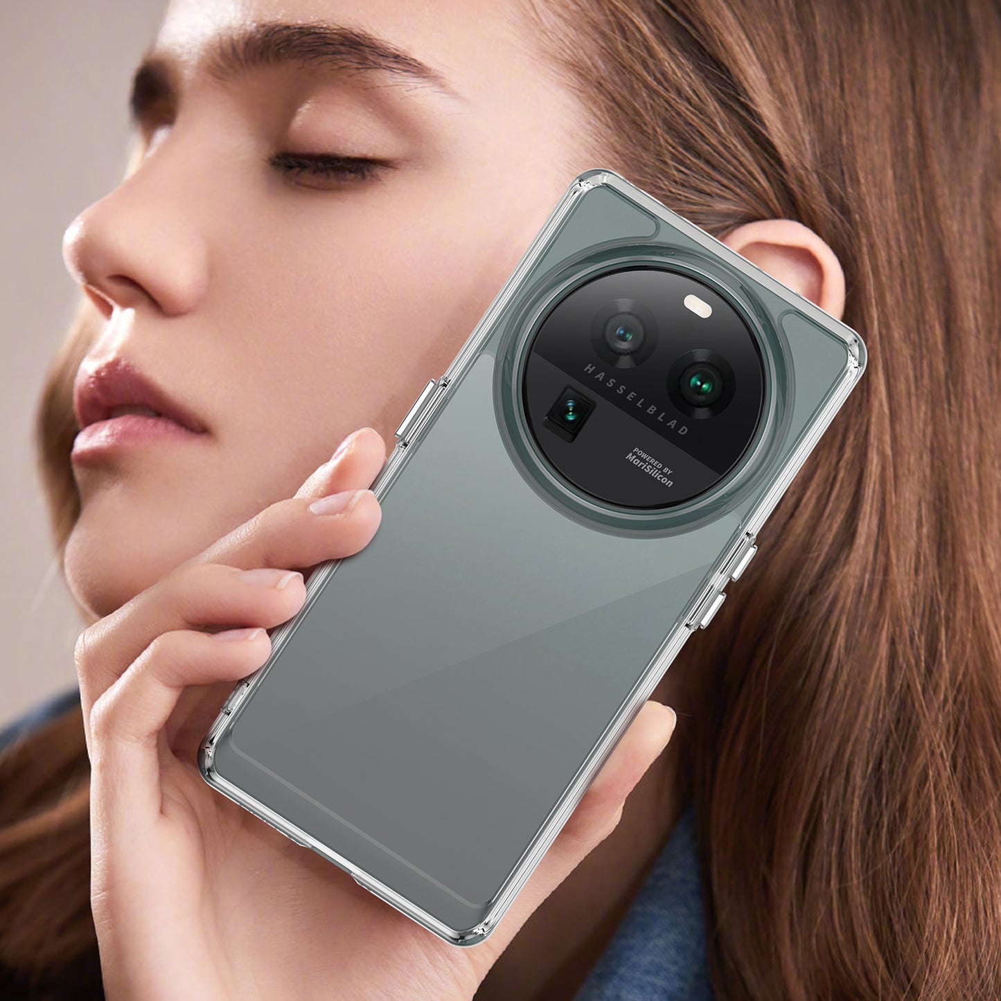 Cell Phone Cover for Oppo Find X6 Pro , Dustproof TPU+Acrylic Phone Case Protective Shell