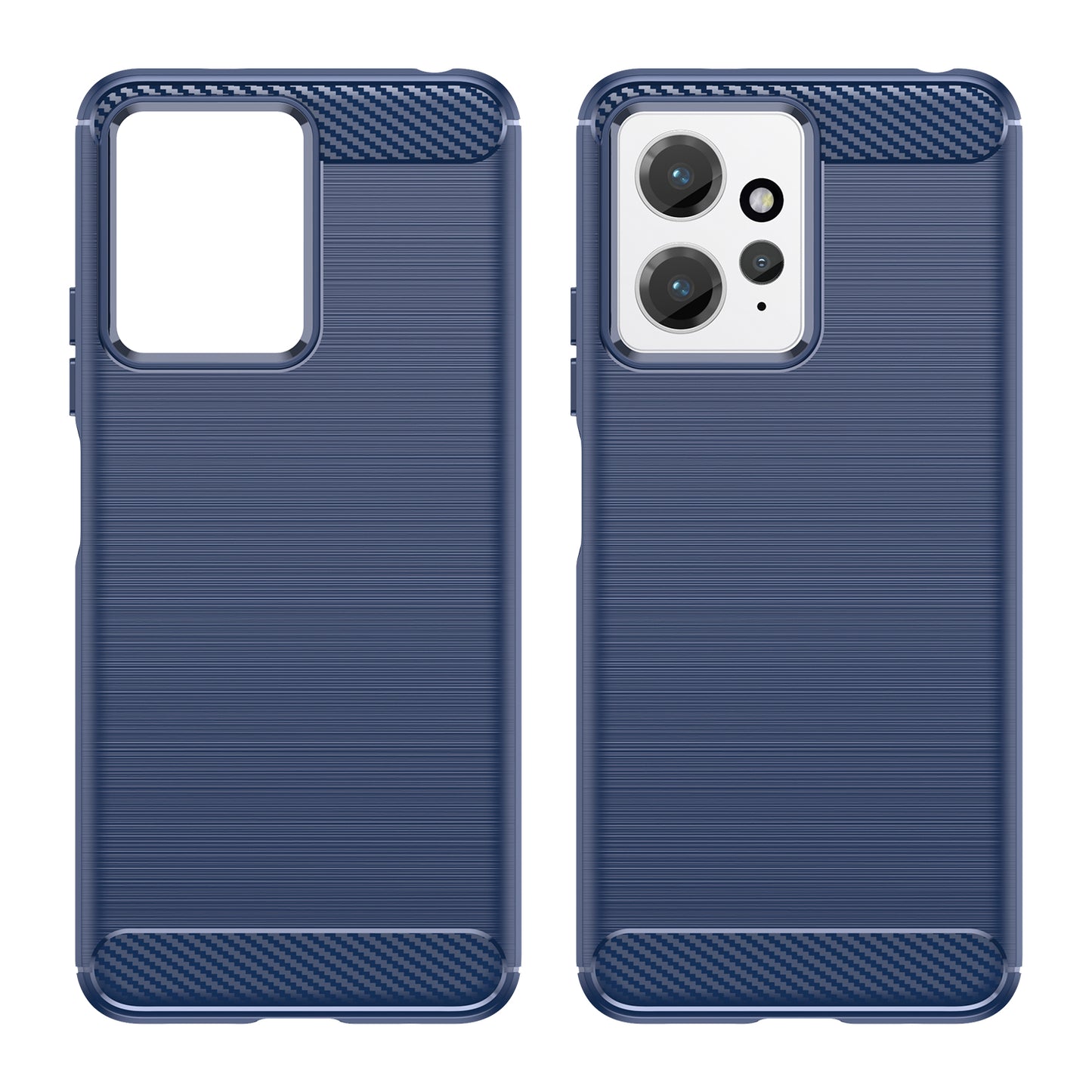 For Xiaomi Redmi Note 12 4G TPU Phone Cover Brushed Carbon Fiber Texture Drop Protection Phone Case