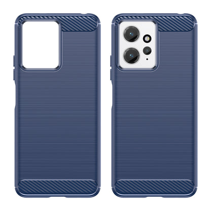For Xiaomi Redmi Note 12 4G TPU Phone Cover Brushed Carbon Fiber Texture Drop Protection Phone Case