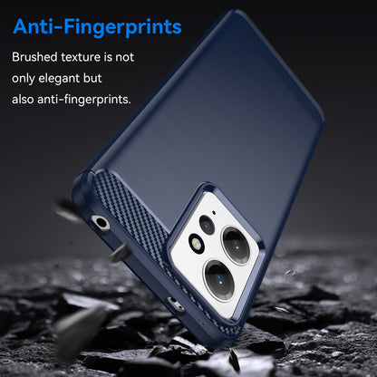 For Xiaomi Redmi Note 12 4G TPU Phone Cover Brushed Carbon Fiber Texture Drop Protection Phone Case