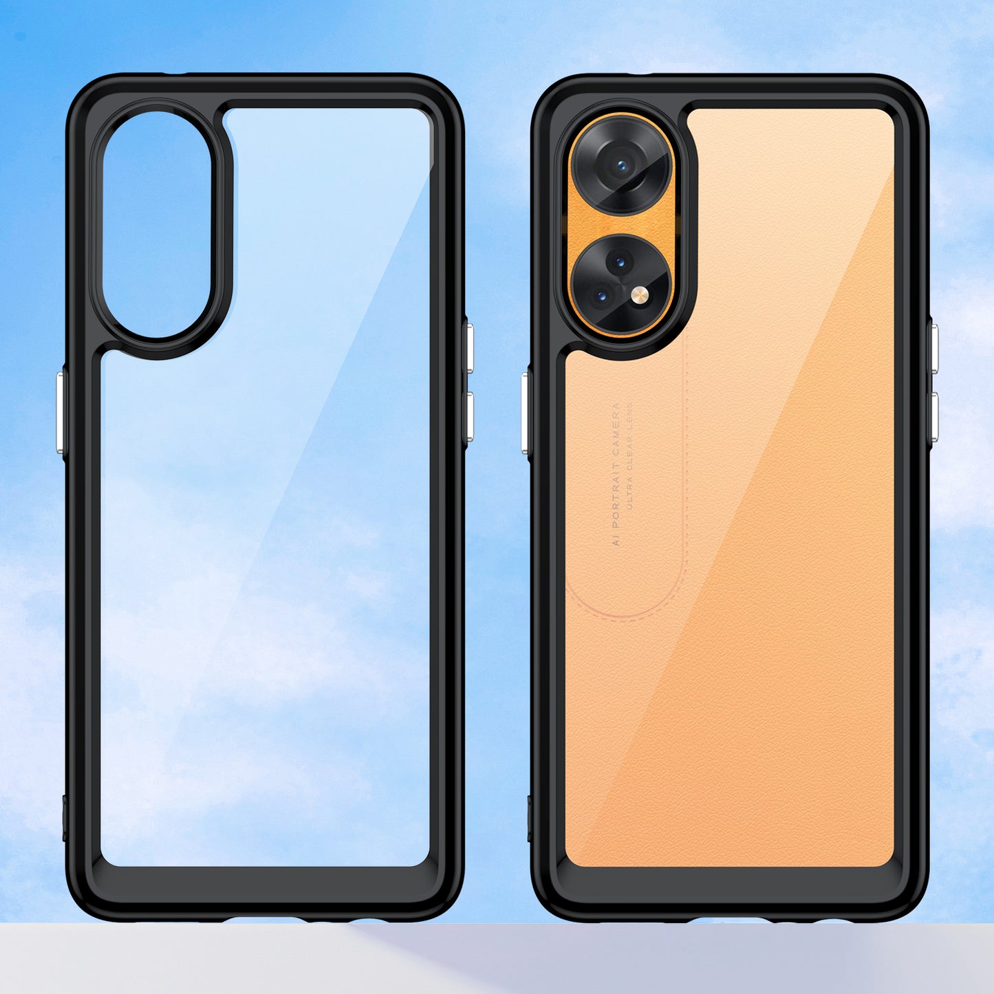 Slim-Fit Phone Cover for Oppo Reno8 T 4G , Phone Protector Anti-Dust TPU+Acrylic Cover