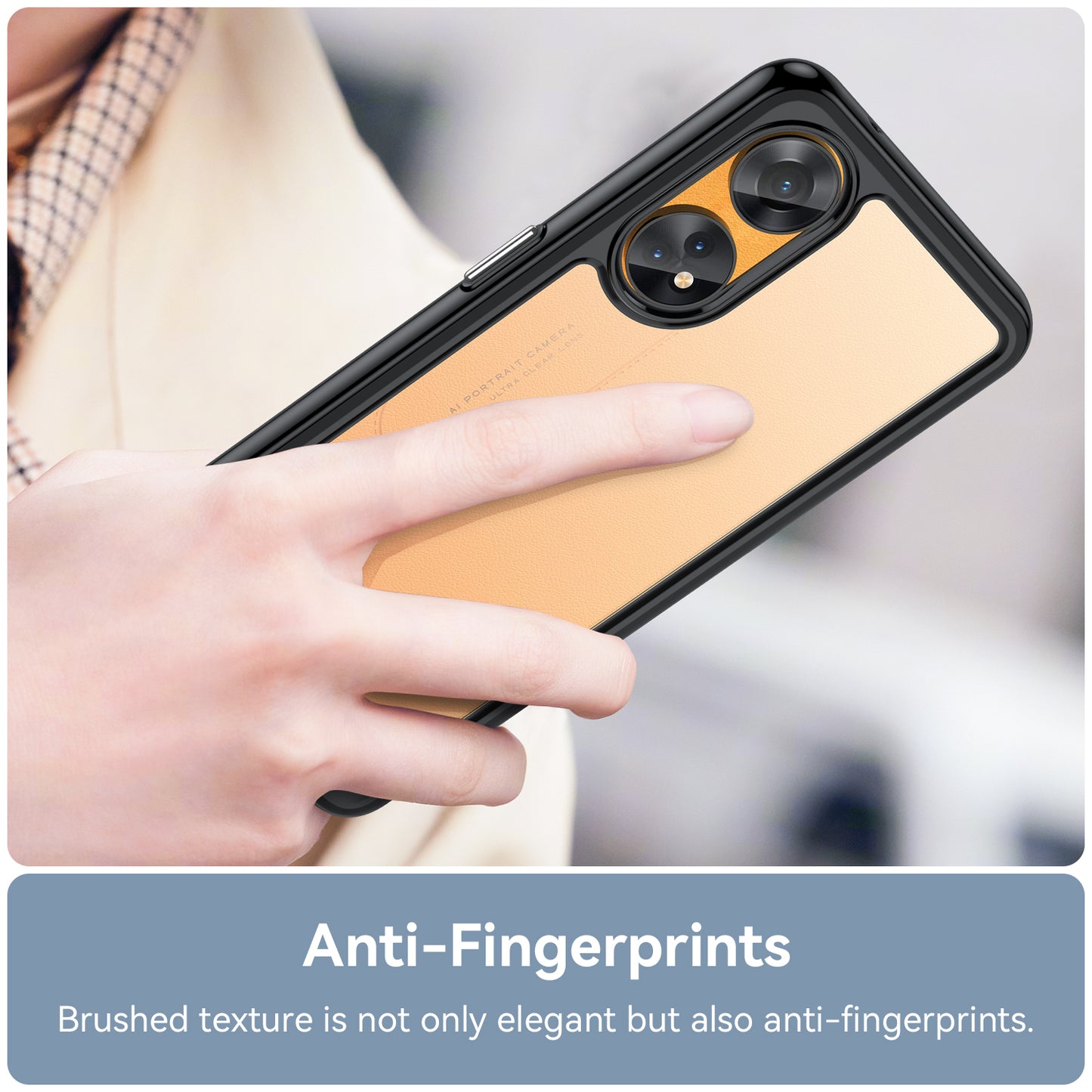 Slim-Fit Phone Cover for Oppo Reno8 T 4G , Phone Protector Anti-Dust TPU+Acrylic Cover