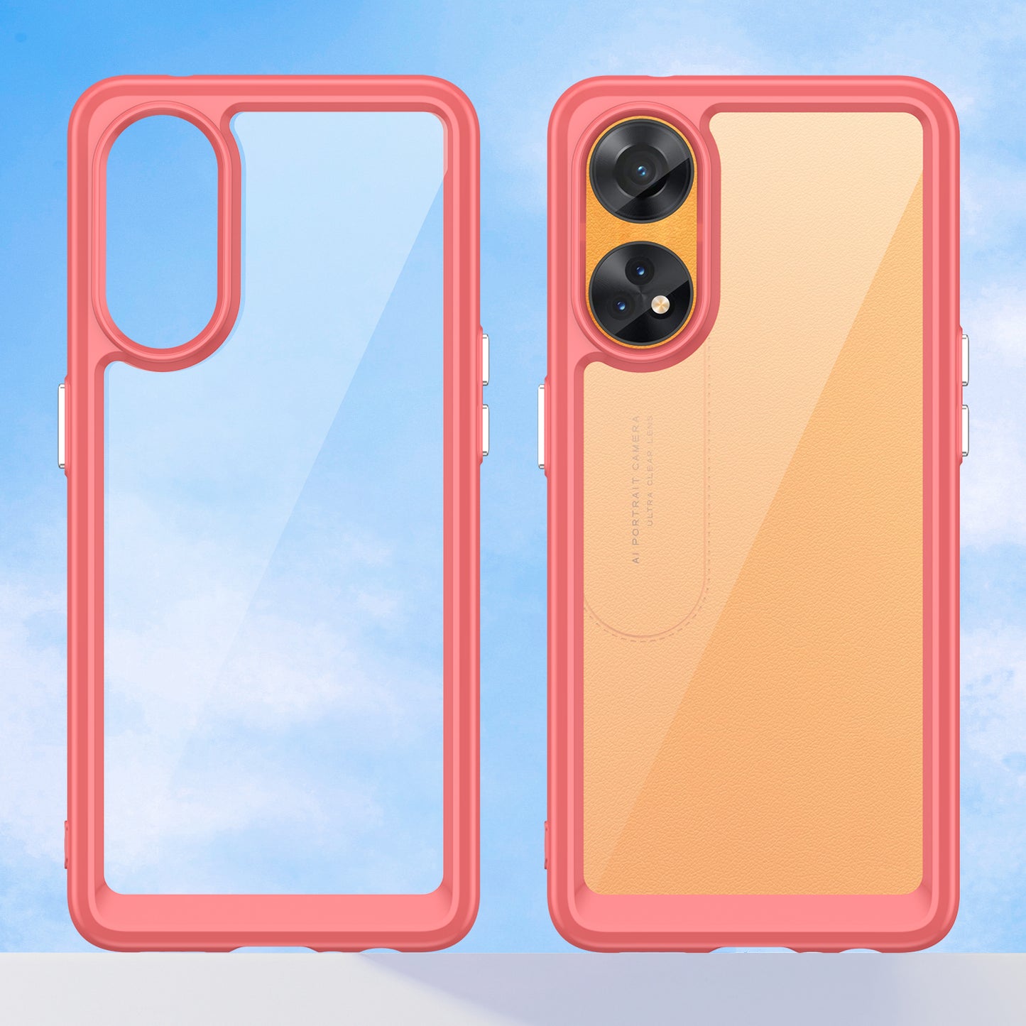 Slim-Fit Phone Cover for Oppo Reno8 T 4G , Phone Protector Anti-Dust TPU+Acrylic Cover