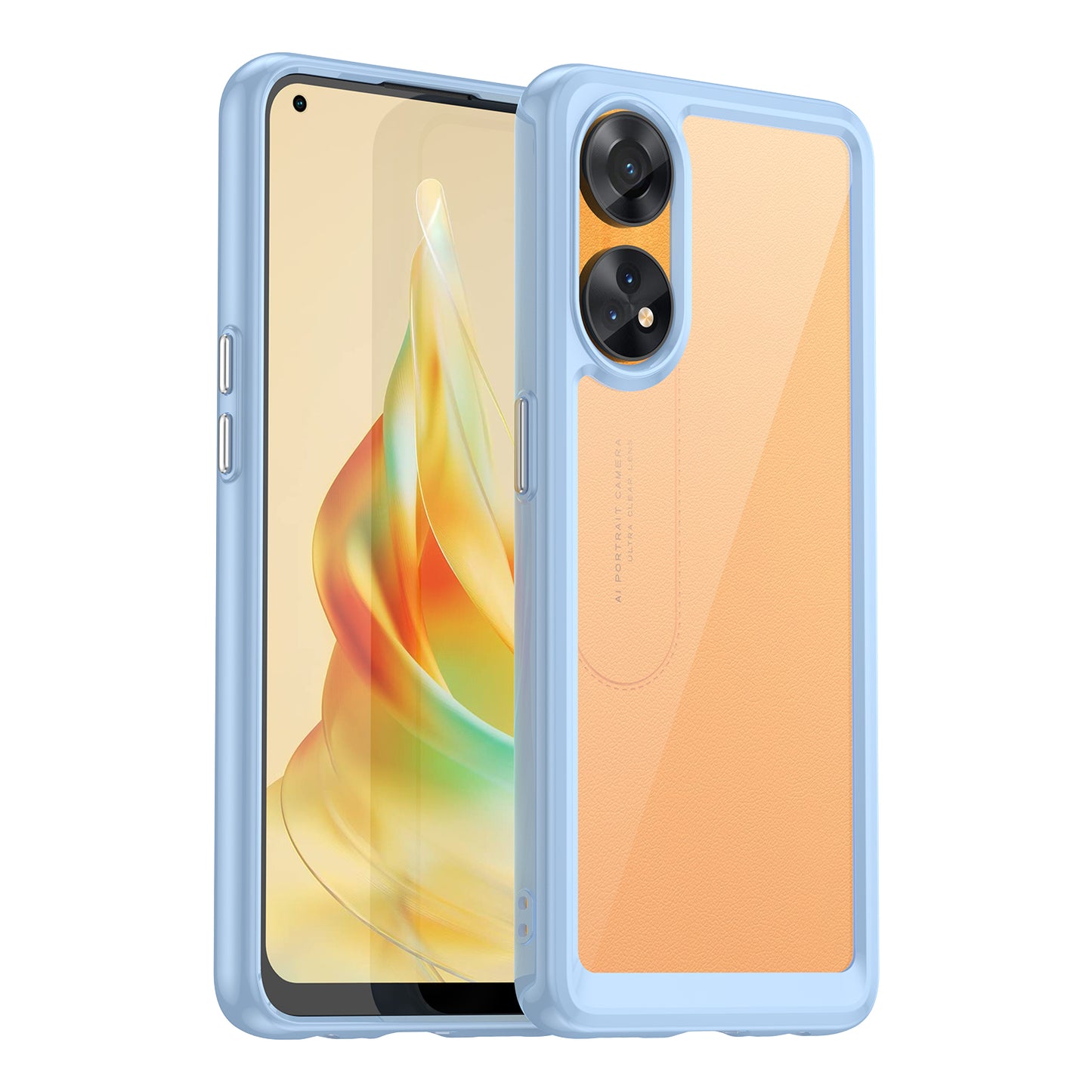 Slim-Fit Phone Cover for Oppo Reno8 T 4G , Phone Protector Anti-Dust TPU+Acrylic Cover