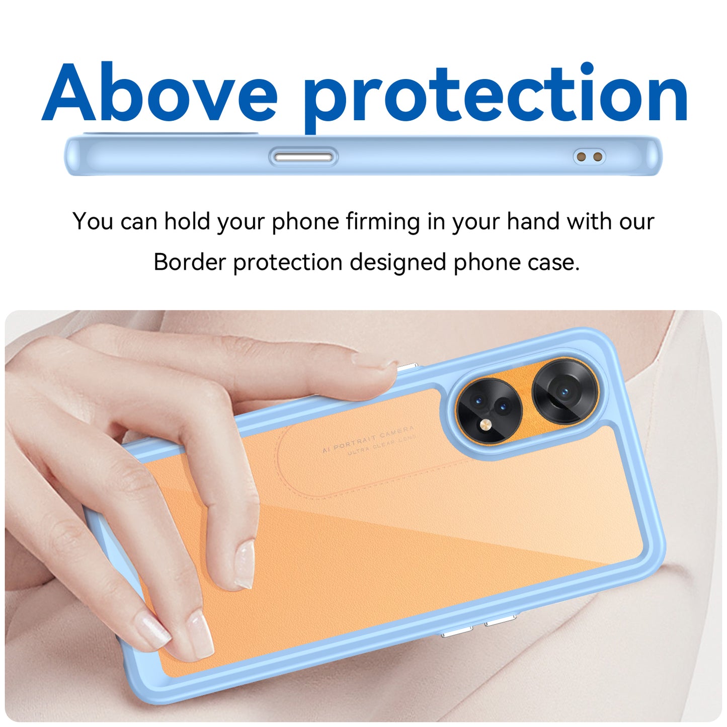 Slim-Fit Phone Cover for Oppo Reno8 T 4G , Phone Protector Anti-Dust TPU+Acrylic Cover