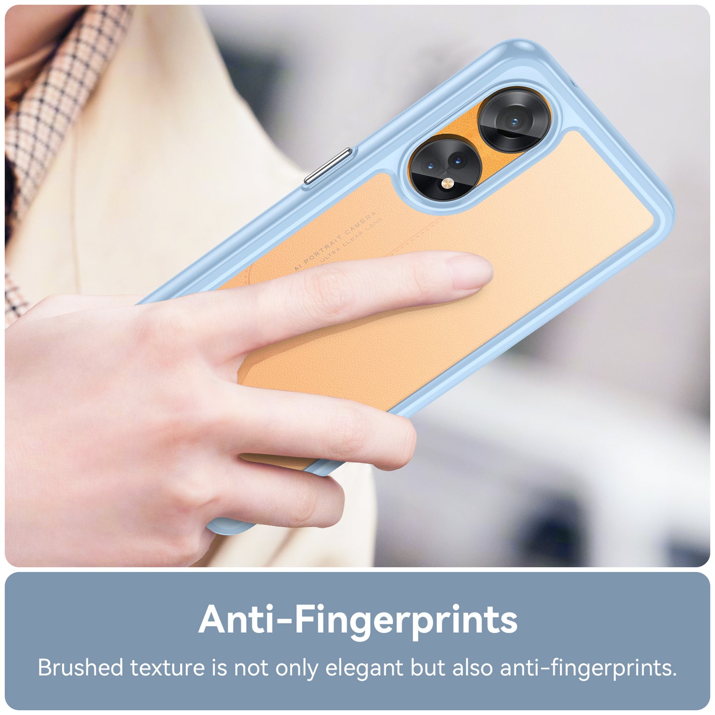 Slim-Fit Phone Cover for Oppo Reno8 T 4G , Phone Protector Anti-Dust TPU+Acrylic Cover