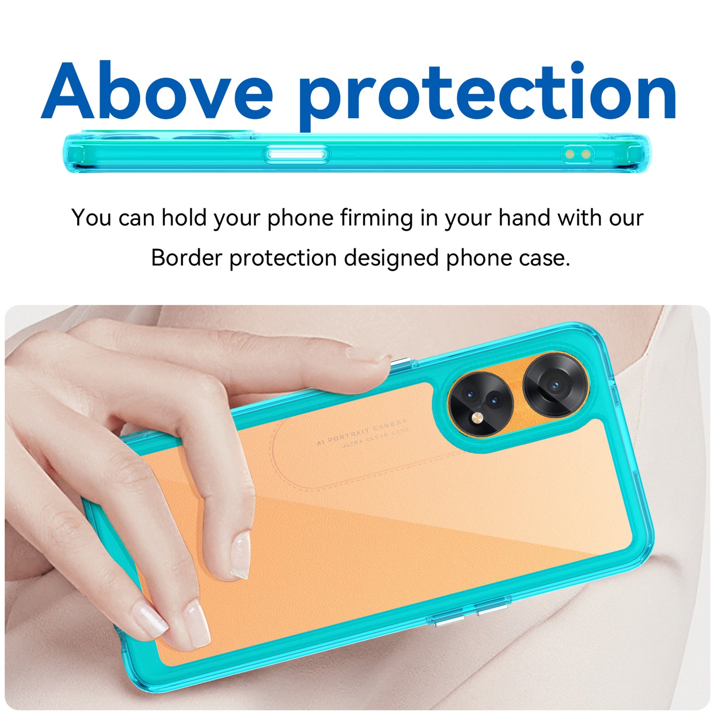 Slim-Fit Phone Cover for Oppo Reno8 T 4G , Phone Protector Anti-Dust TPU+Acrylic Cover