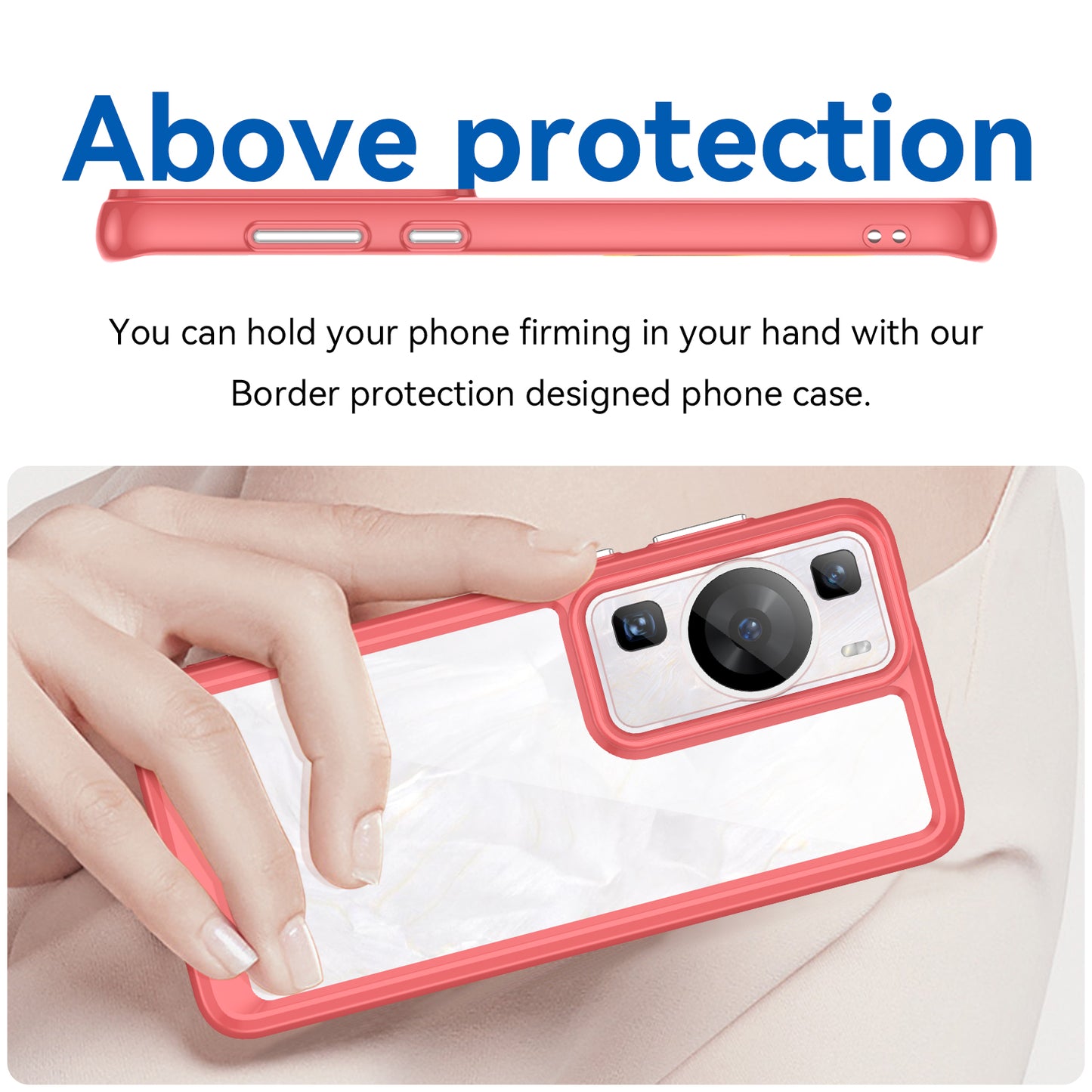 Raised Bezel Phone Case for Huawei P60 / P60 Pro, TPU+Acrylic Phone Shell Drop Protection Cover