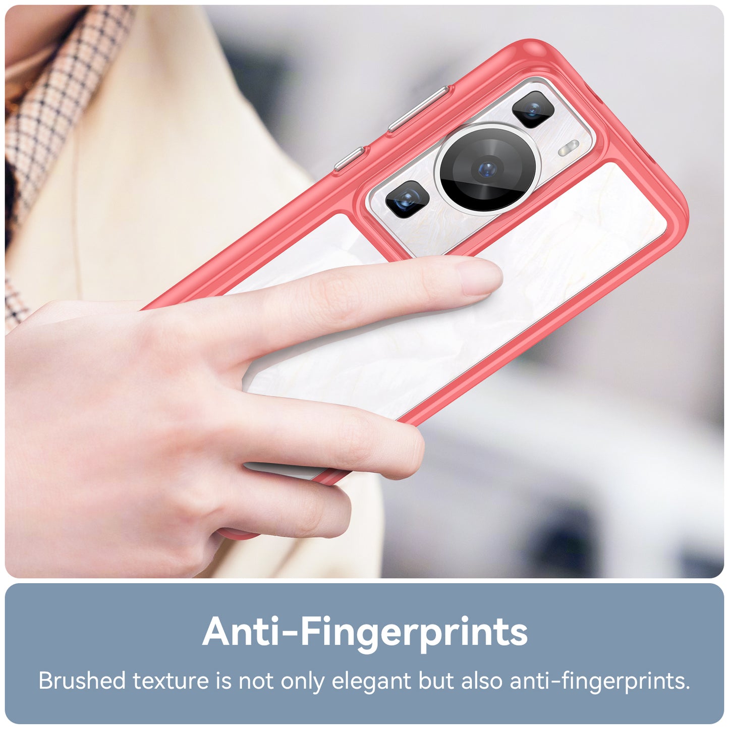 Raised Bezel Phone Case for Huawei P60 / P60 Pro, TPU+Acrylic Phone Shell Drop Protection Cover