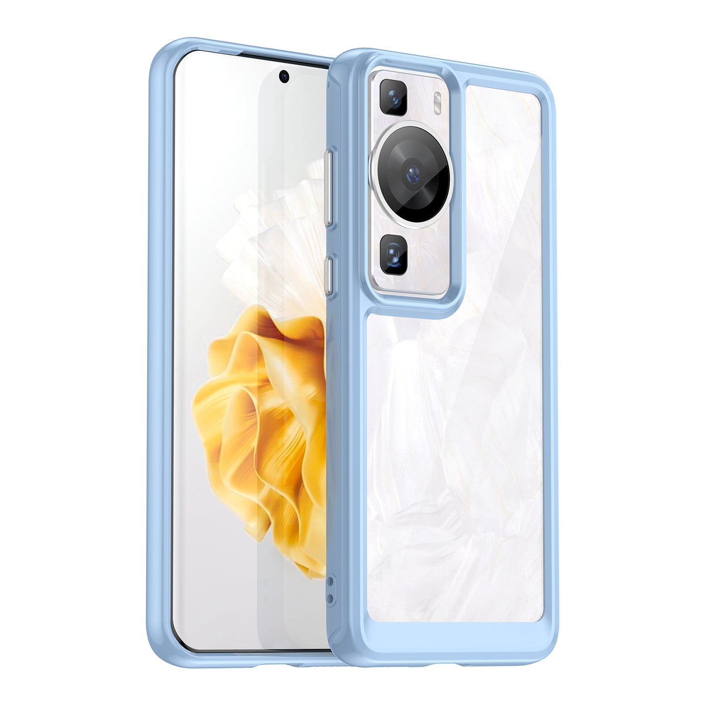 Raised Bezel Phone Case for Huawei P60 / P60 Pro, TPU+Acrylic Phone Shell Drop Protection Cover