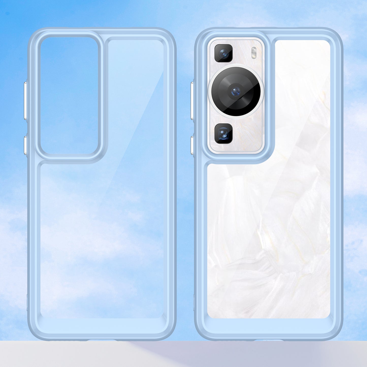 Raised Bezel Phone Case for Huawei P60 / P60 Pro, TPU+Acrylic Phone Shell Drop Protection Cover