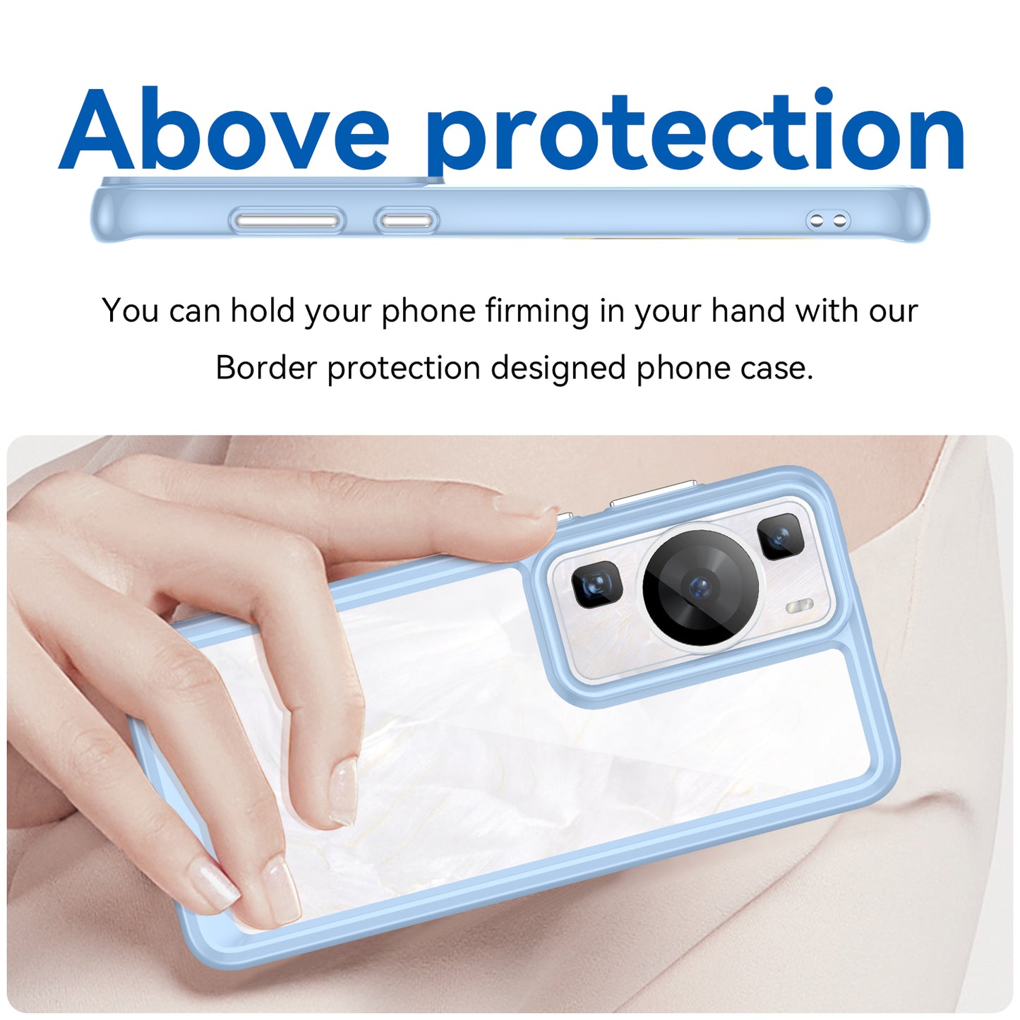 Raised Bezel Phone Case for Huawei P60 / P60 Pro, TPU+Acrylic Phone Shell Drop Protection Cover