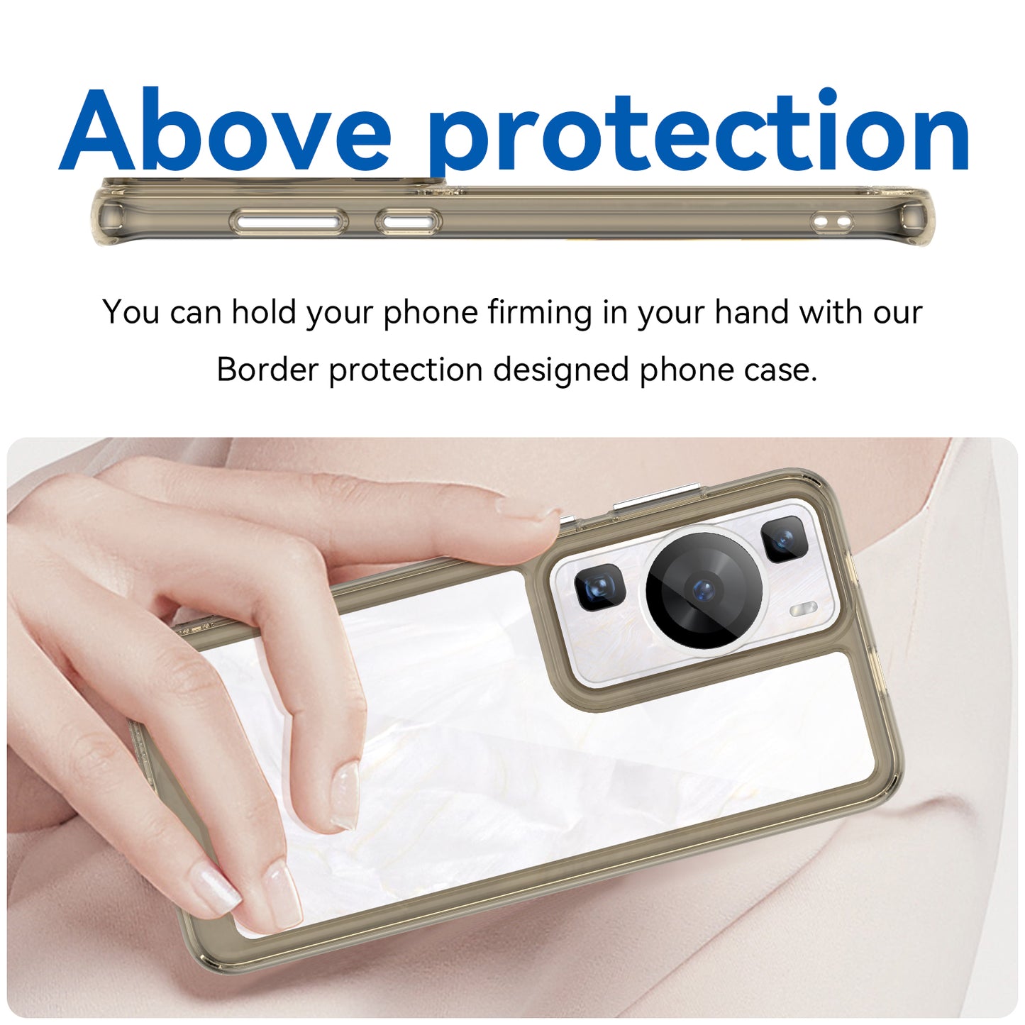 Raised Bezel Phone Case for Huawei P60 / P60 Pro, TPU+Acrylic Phone Shell Drop Protection Cover