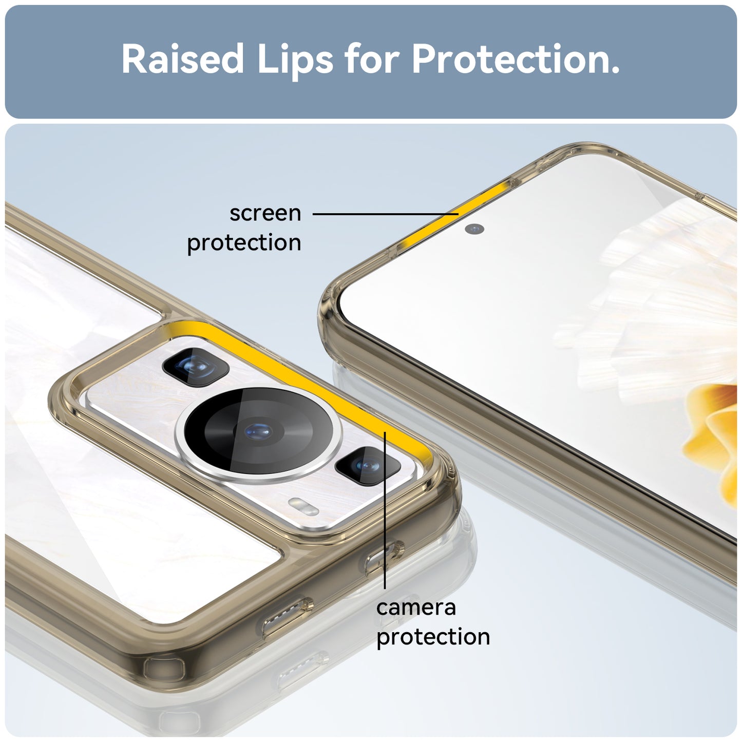 Raised Bezel Phone Case for Huawei P60 / P60 Pro, TPU+Acrylic Phone Shell Drop Protection Cover