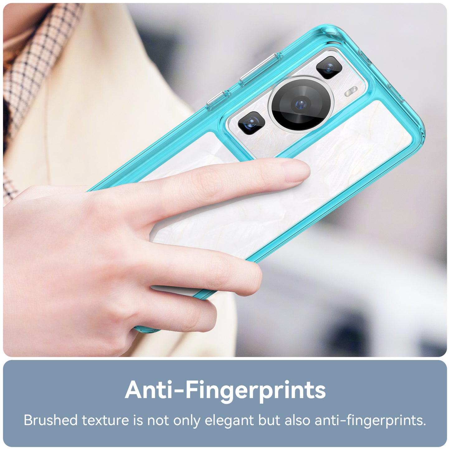 Raised Bezel Phone Case for Huawei P60 / P60 Pro, TPU+Acrylic Phone Shell Drop Protection Cover