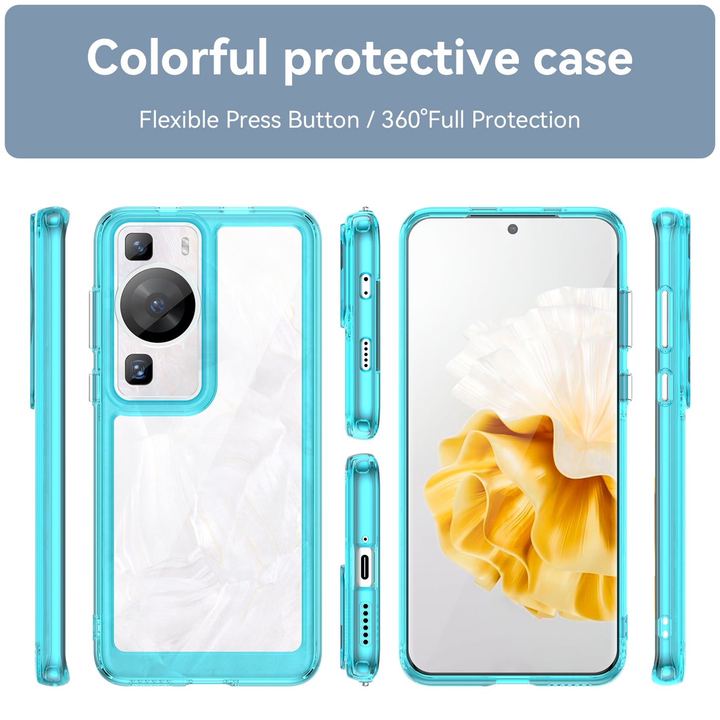 Raised Bezel Phone Case for Huawei P60 / P60 Pro, TPU+Acrylic Phone Shell Drop Protection Cover