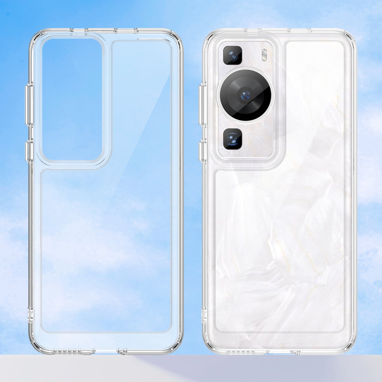 Raised Bezel Phone Case for Huawei P60 / P60 Pro, TPU+Acrylic Phone Shell Drop Protection Cover