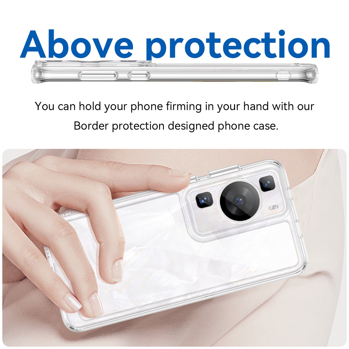 Raised Bezel Phone Case for Huawei P60 / P60 Pro, TPU+Acrylic Phone Shell Drop Protection Cover