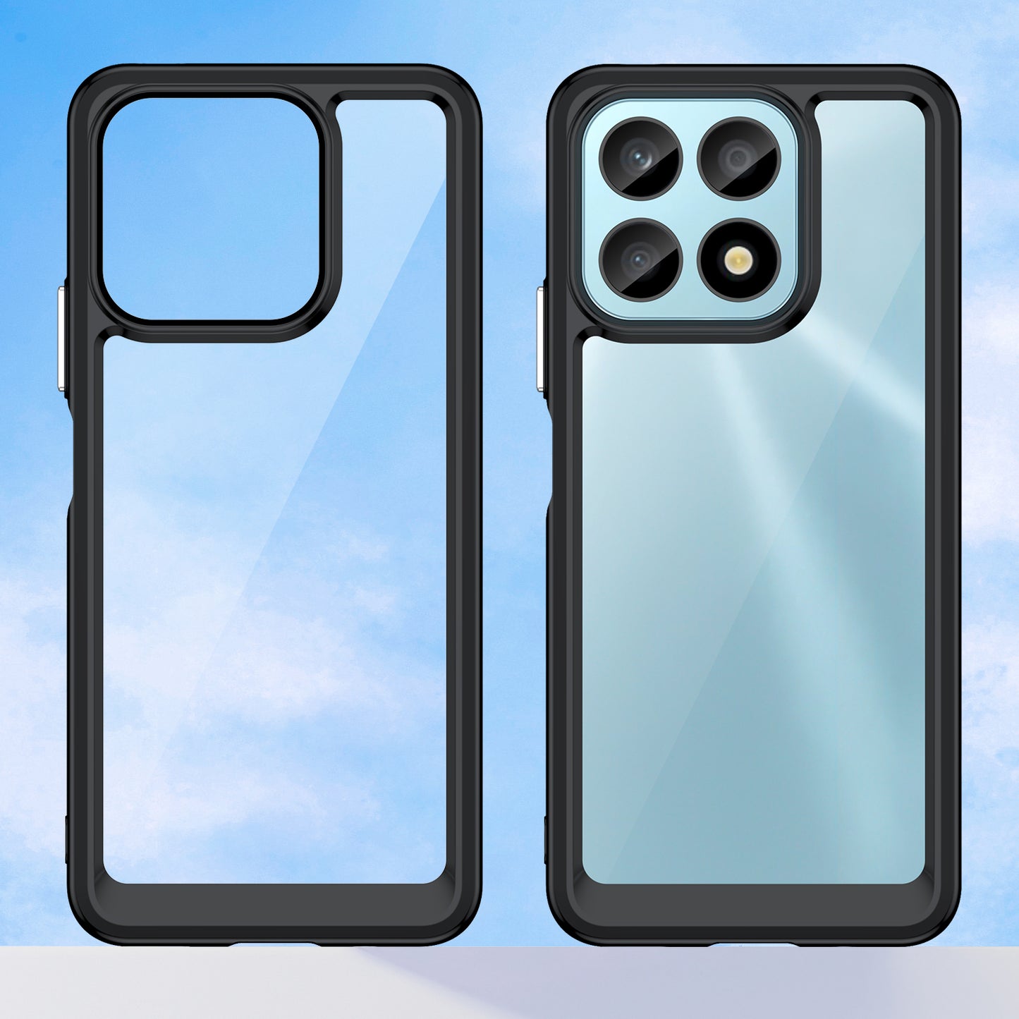 Phone Case for Honor X8a 4G , Acrylic+TPU Cell Phone Shell Protective Cover