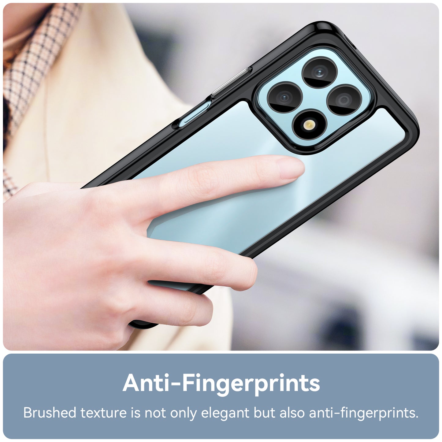 Phone Case for Honor X8a 4G , Acrylic+TPU Cell Phone Shell Protective Cover