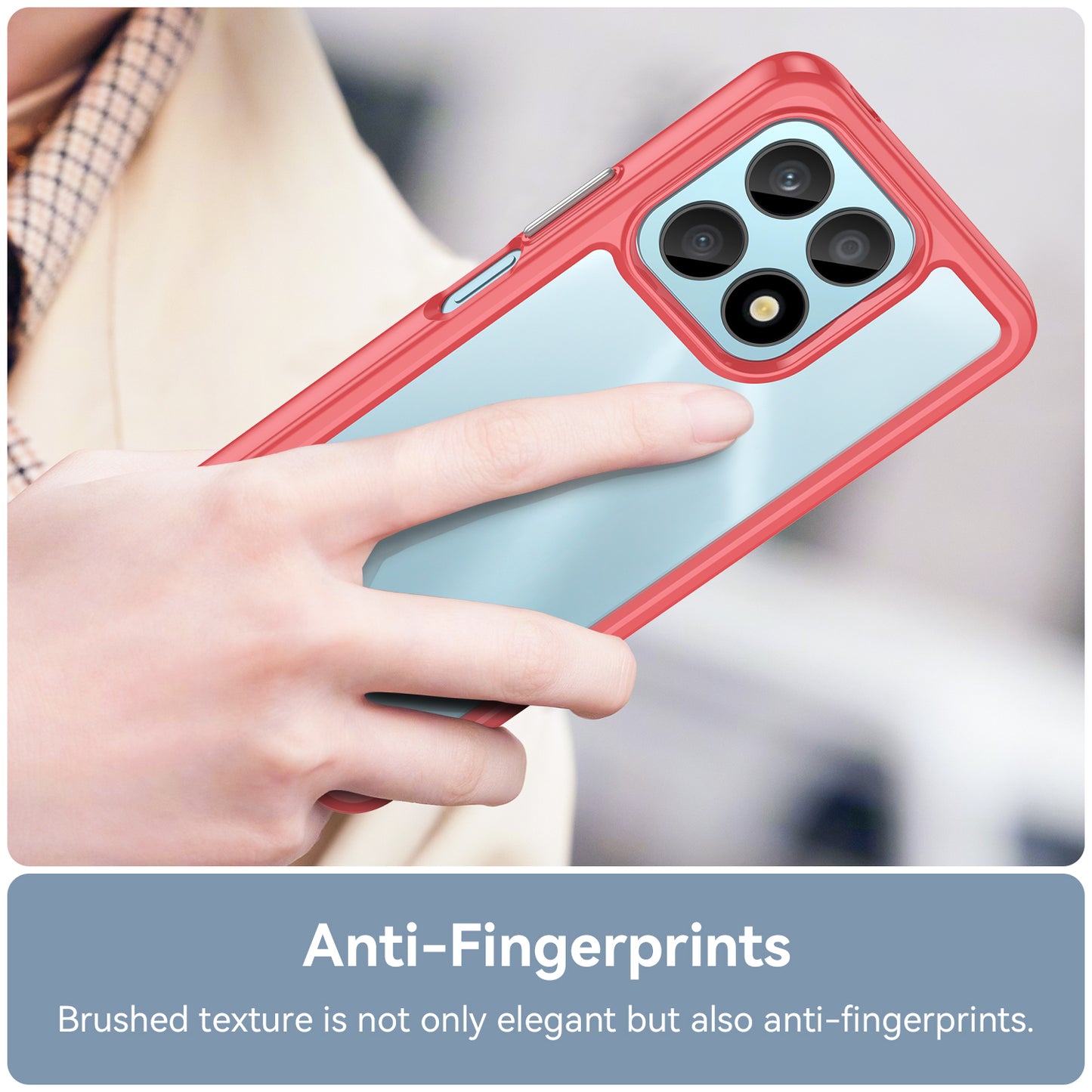 Phone Case for Honor X8a 4G , Acrylic+TPU Cell Phone Shell Protective Cover