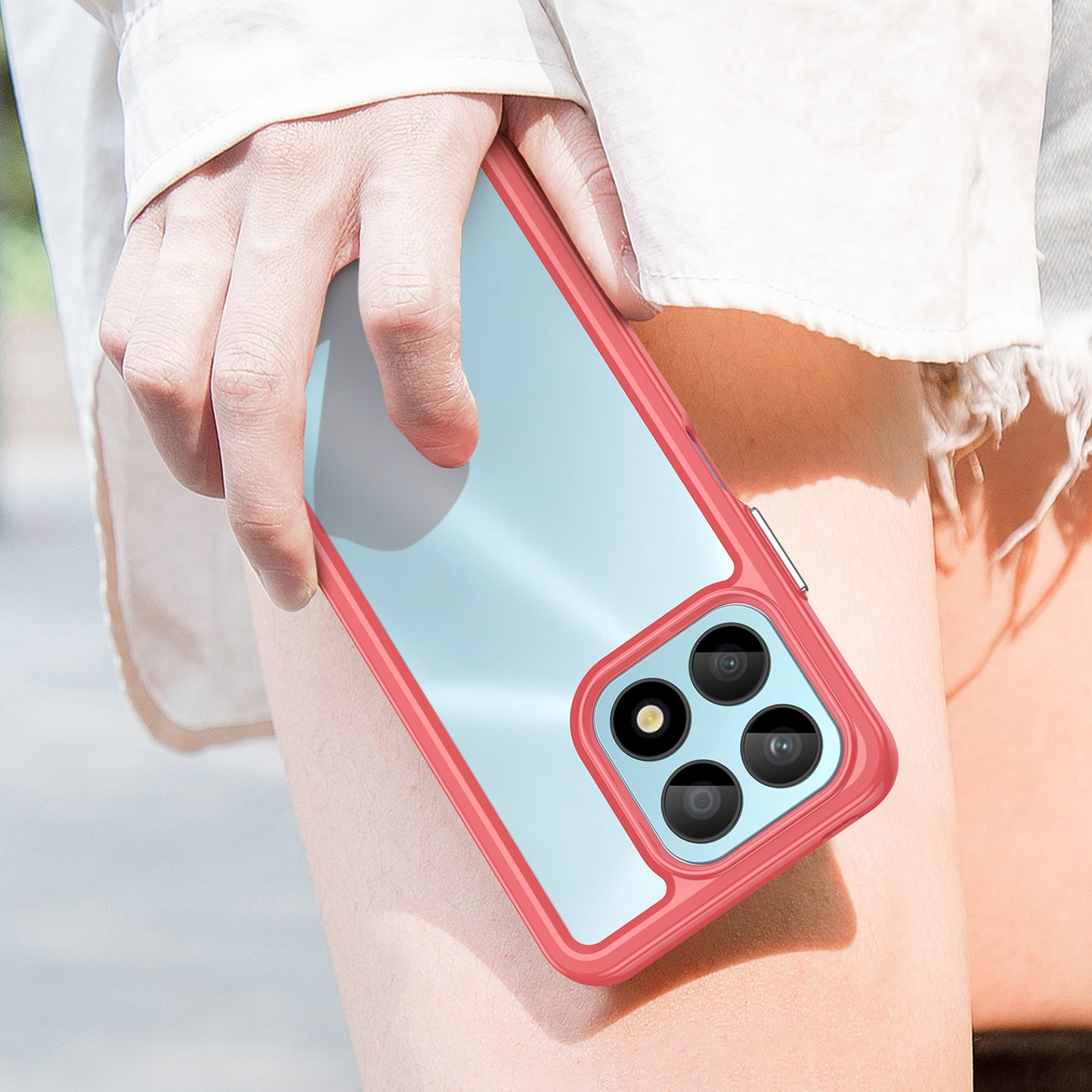 Phone Case for Honor X8a 4G , Acrylic+TPU Cell Phone Shell Protective Cover