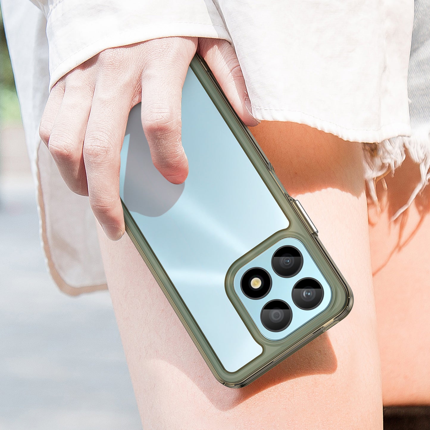 Phone Case for Honor X8a 4G , Acrylic+TPU Cell Phone Shell Protective Cover