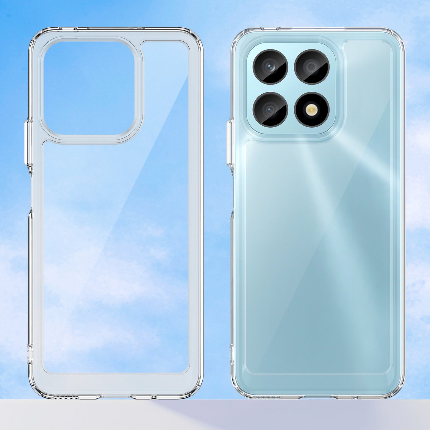 Phone Case for Honor X8a 4G , Acrylic+TPU Cell Phone Shell Protective Cover