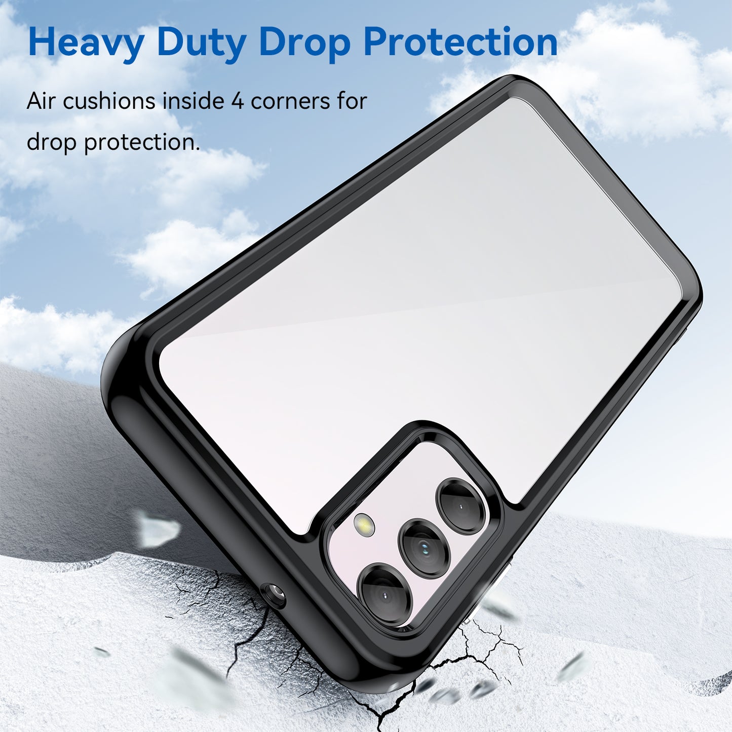 For Samsung Galaxy M14 5G Anti-Drop Phone Cover TPU+Acrylic Dustproof Phone Case Shell