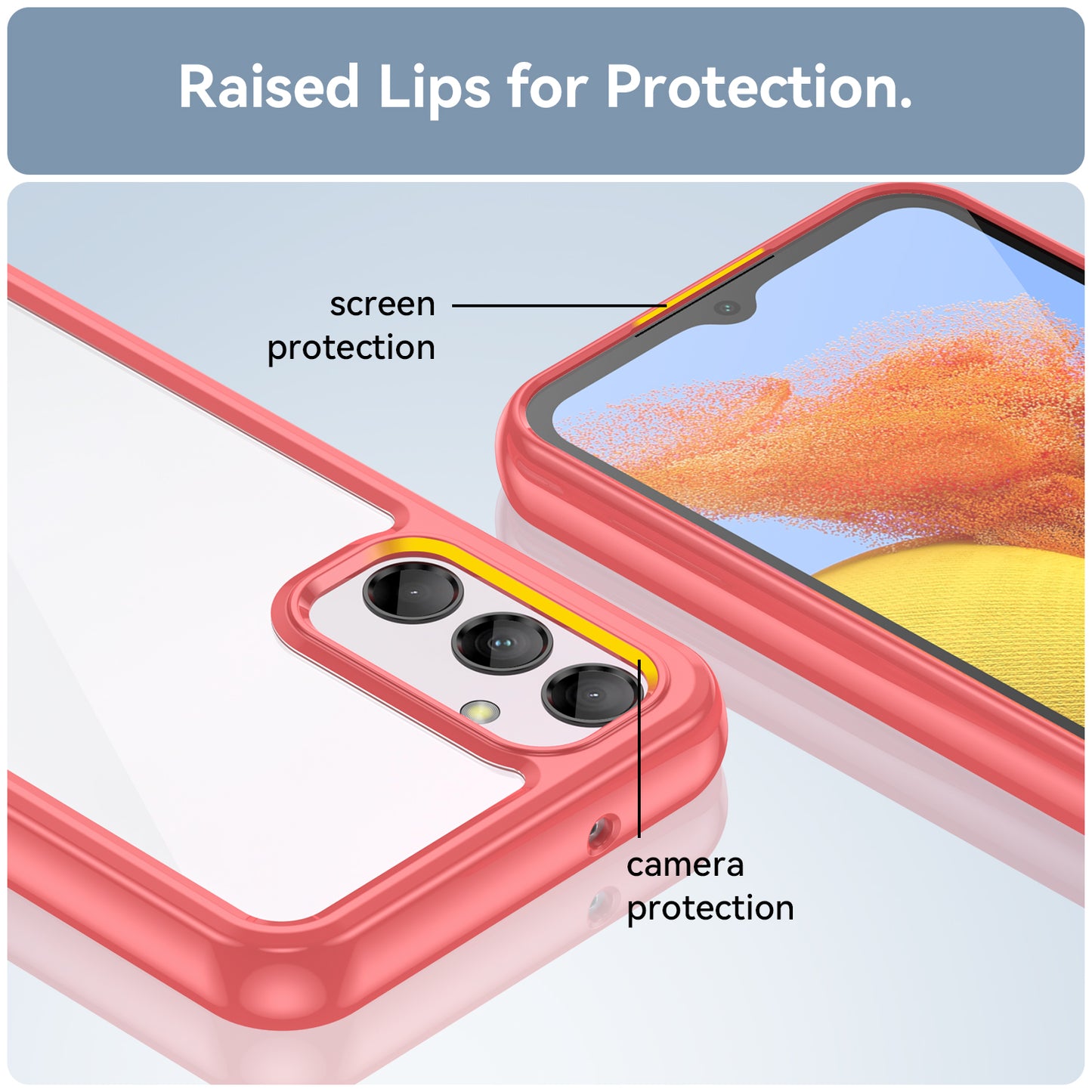 For Samsung Galaxy M14 5G Anti-Drop Phone Cover TPU+Acrylic Dustproof Phone Case Shell