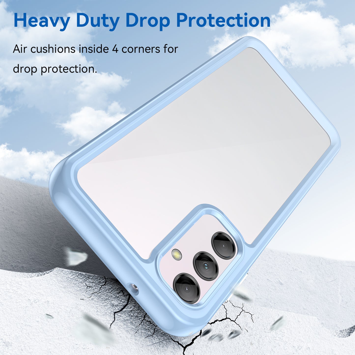 For Samsung Galaxy M14 5G Anti-Drop Phone Cover TPU+Acrylic Dustproof Phone Case Shell