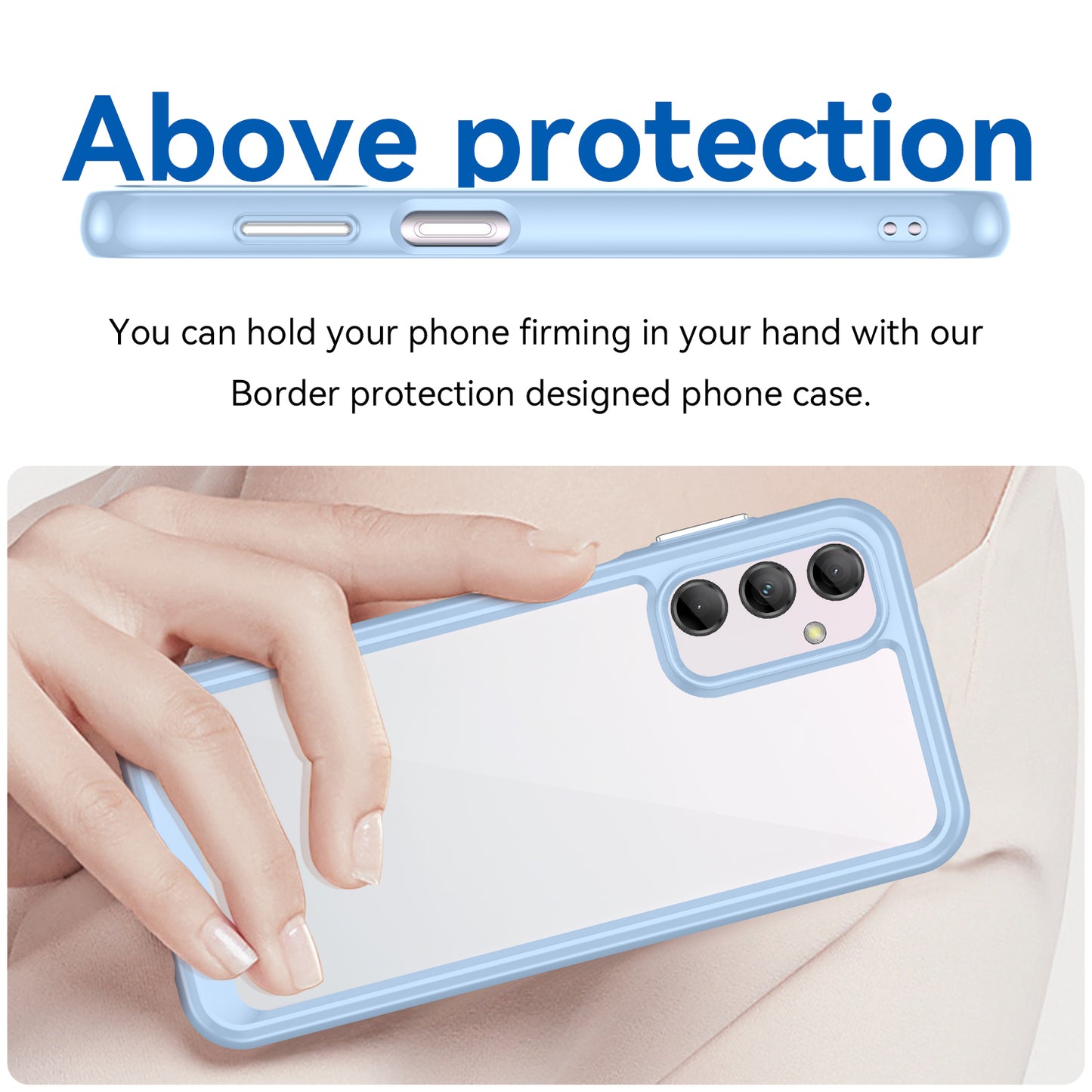 For Samsung Galaxy M14 5G Anti-Drop Phone Cover TPU+Acrylic Dustproof Phone Case Shell