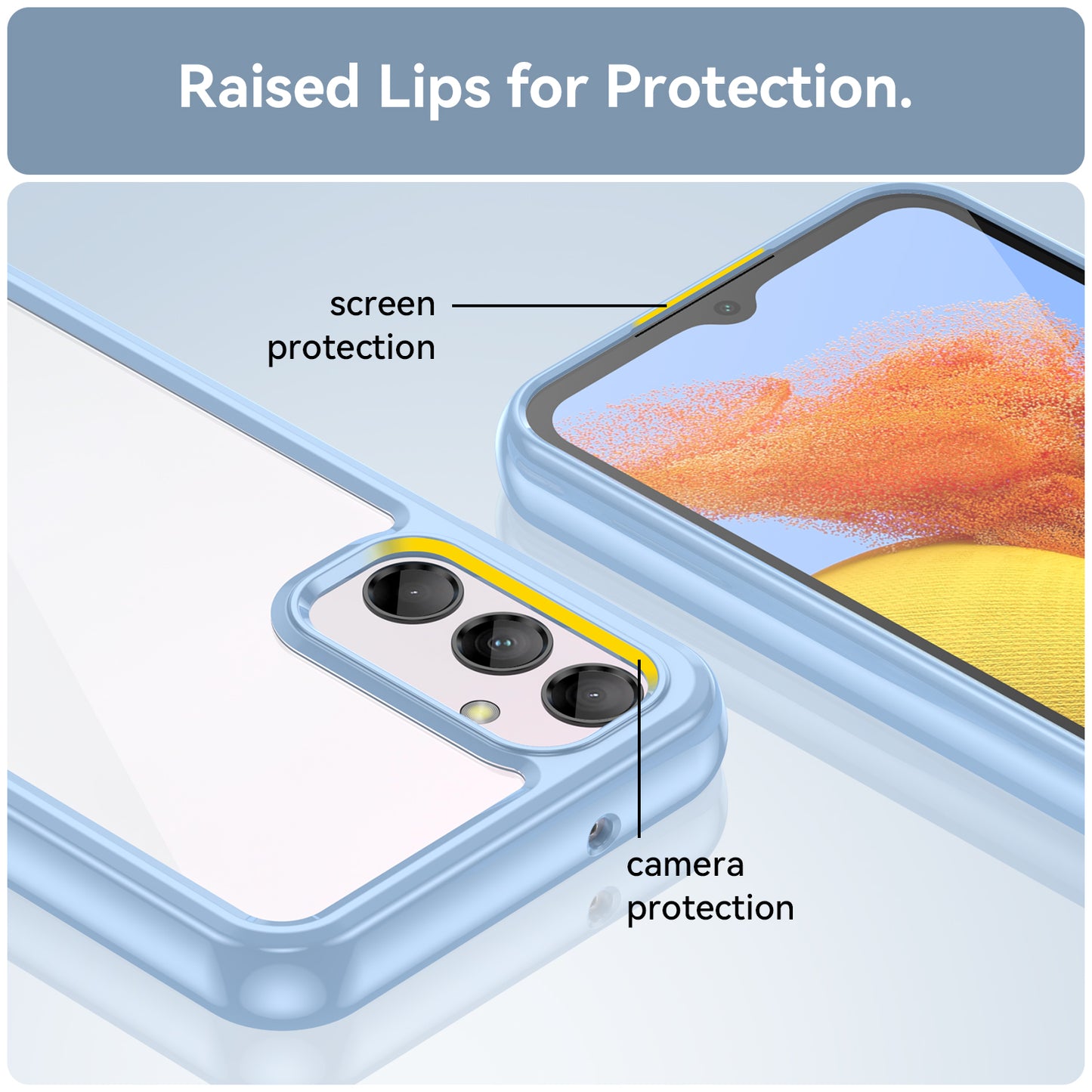 For Samsung Galaxy M14 5G Anti-Drop Phone Cover TPU+Acrylic Dustproof Phone Case Shell