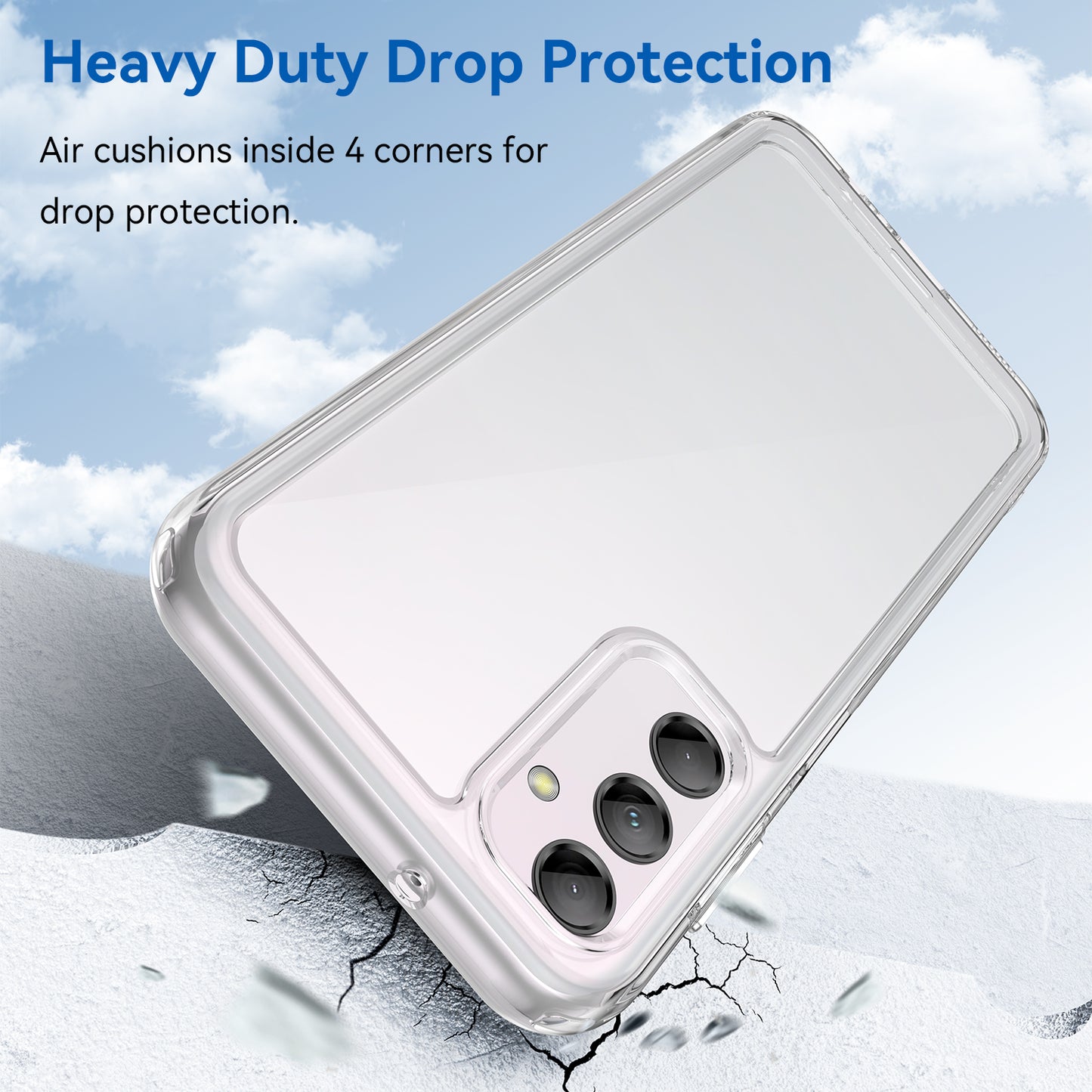 For Samsung Galaxy M14 5G Anti-Drop Phone Cover TPU+Acrylic Dustproof Phone Case Shell