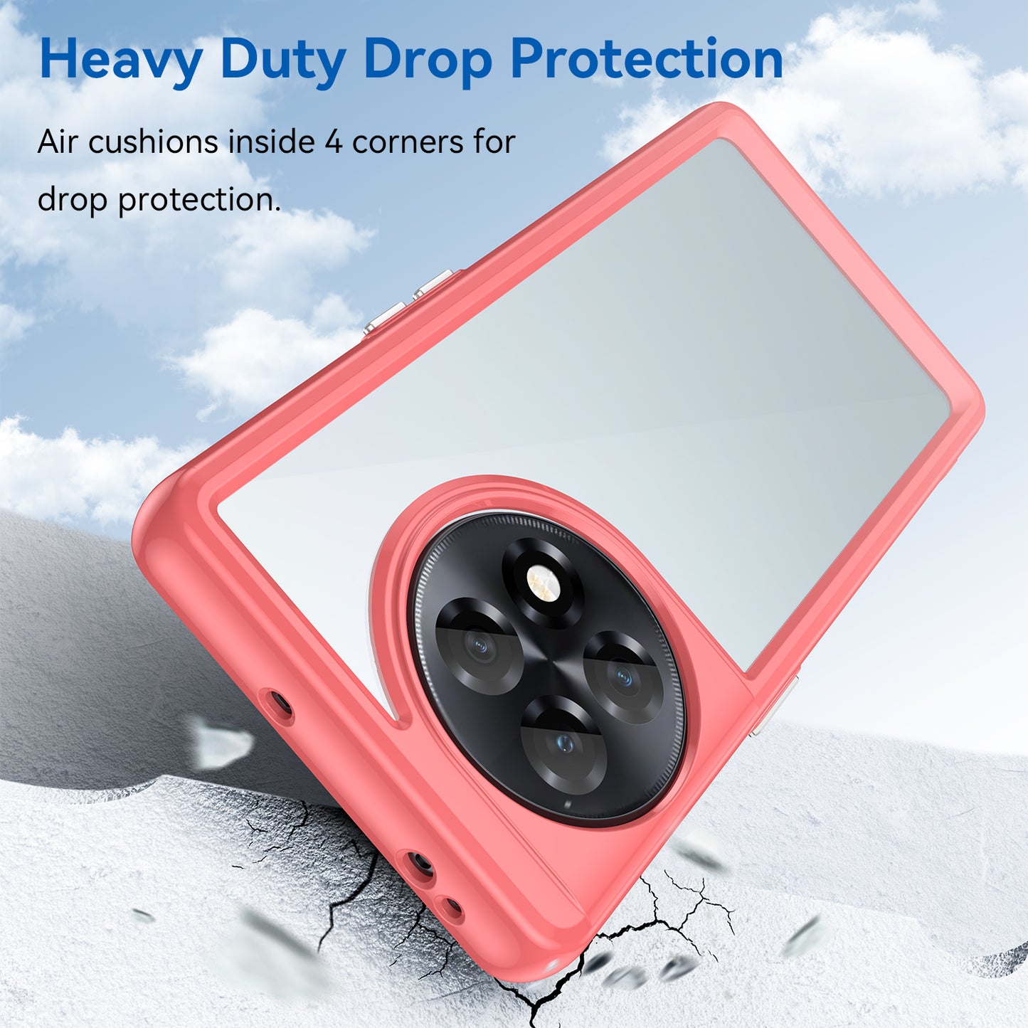 Clear Phone Shell for OnePlus Ace 2 5G / 11R 5G Drop-proof TPU+Acrylic Phone Case Protective Cover